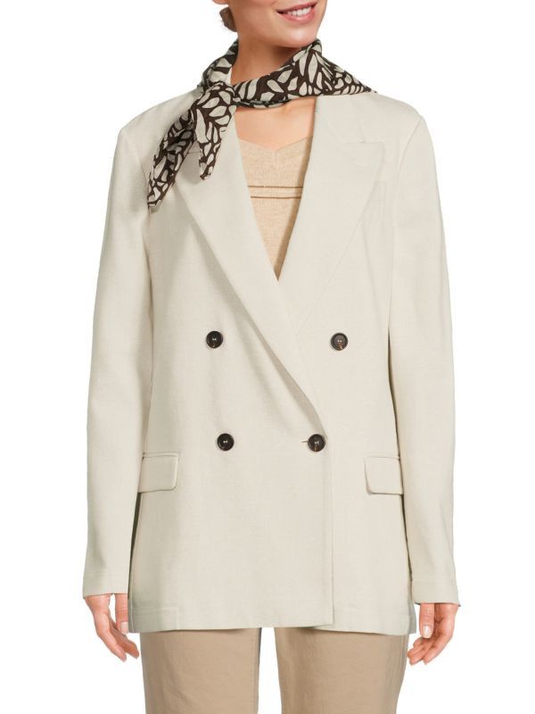 Brunello Cucinelli o1y0725 Blazer in Off-white Size M / US 6-8 / IT 42-44 - 1 Thumbnail