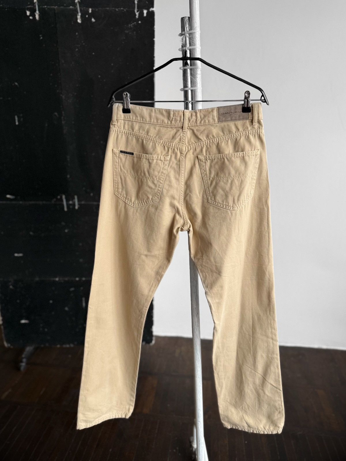 Gant Gant Mens Beige Jeans Pants Classic Straight Casual Trousers Size US 33 - 2 Thumbnail