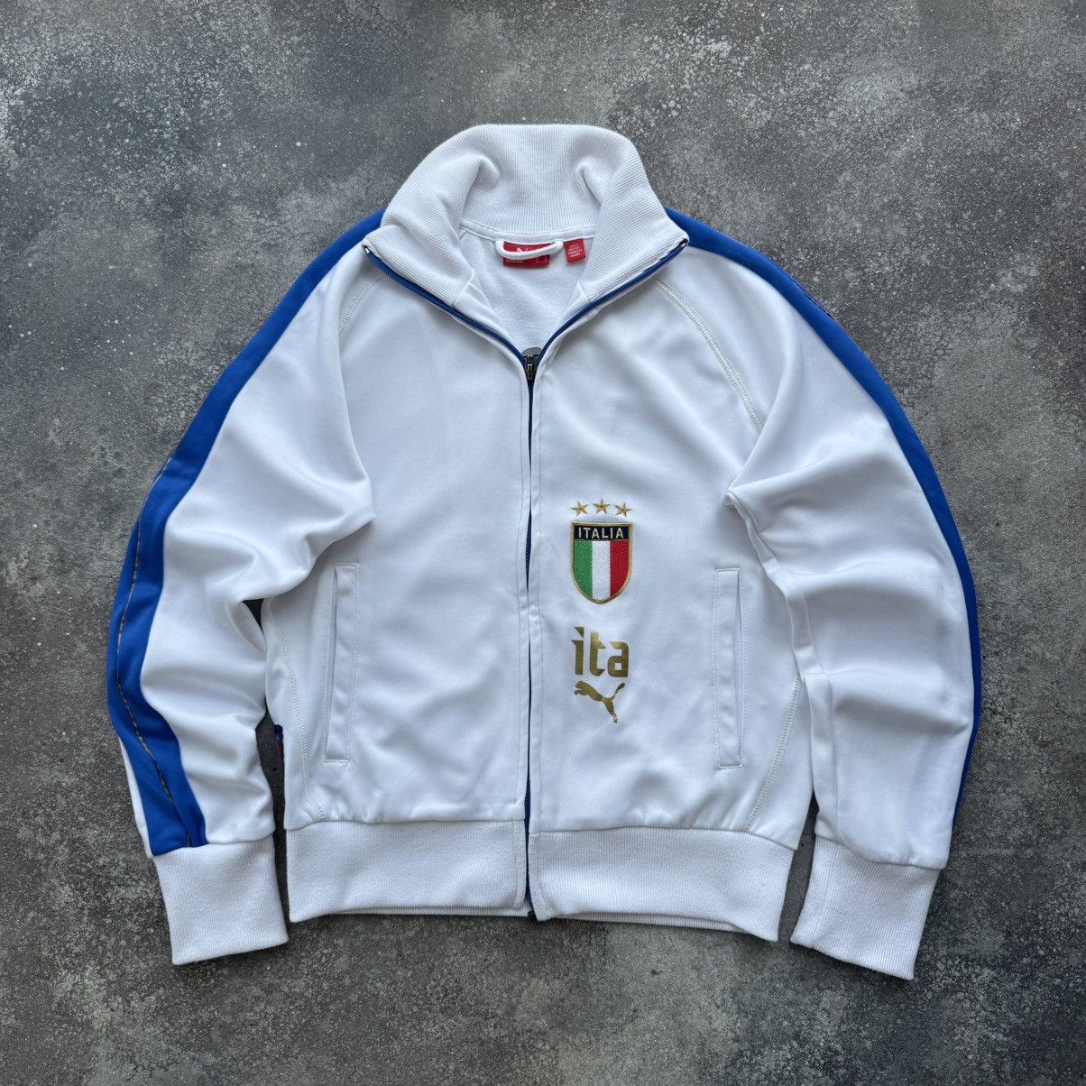 Puma × Vintage Puma Italy Y2K Aesthetic Vintage Track Jacket Size M / US 6-8 / IT 42-44 - 1 Thumbnail