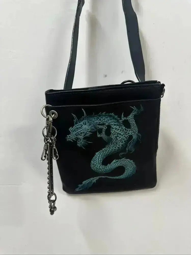 Vintage Jean Paul Gaultier Dragon Print Shoulder Bag-2505 Size ONE SIZE - 2 Thumbnail
