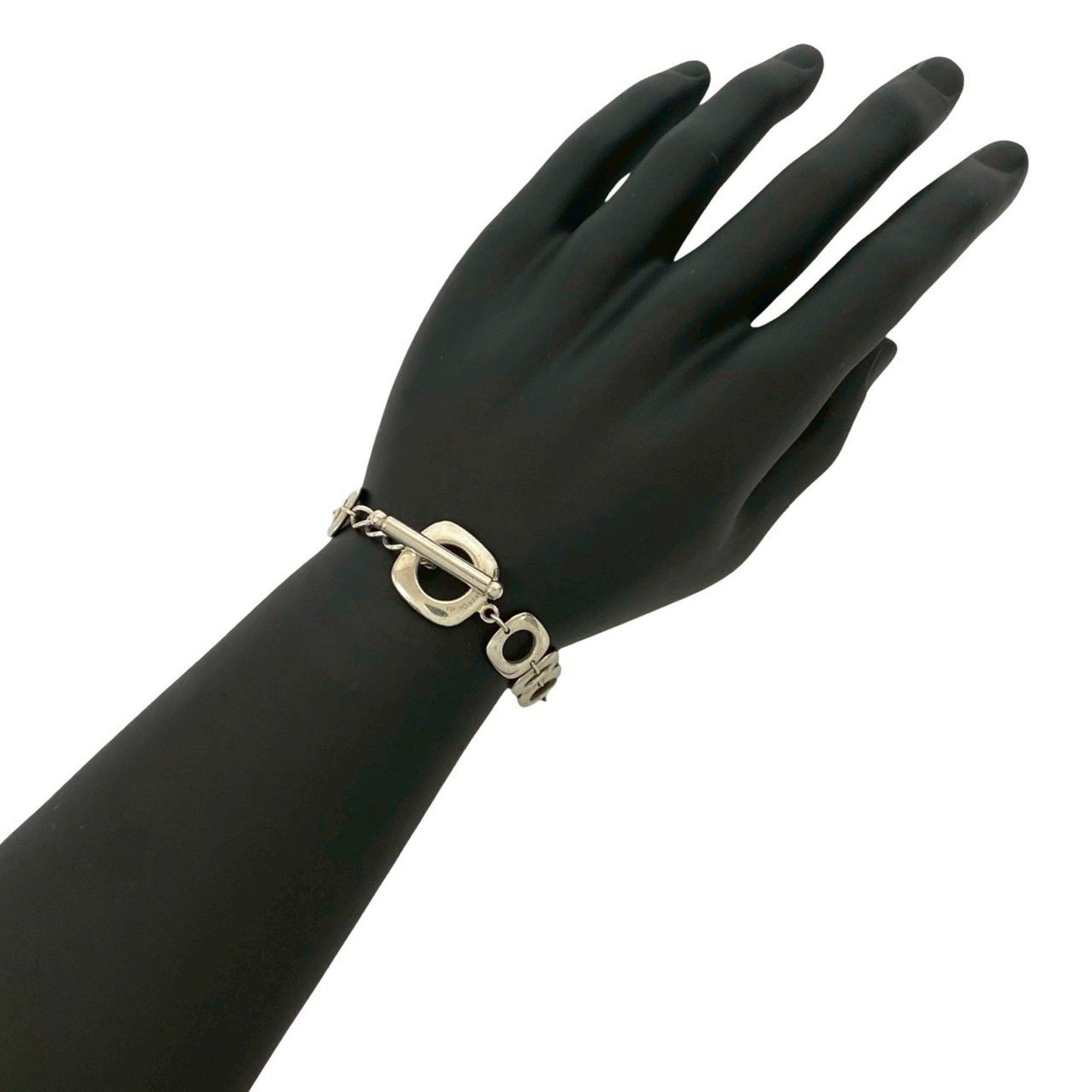 Tiffany & Co. TIFFANY & Co. Tiffany Square Cushion Sterling Silver Bracelet Chain Bangle 22375 Size ONE SIZE - 1 Thumbnail