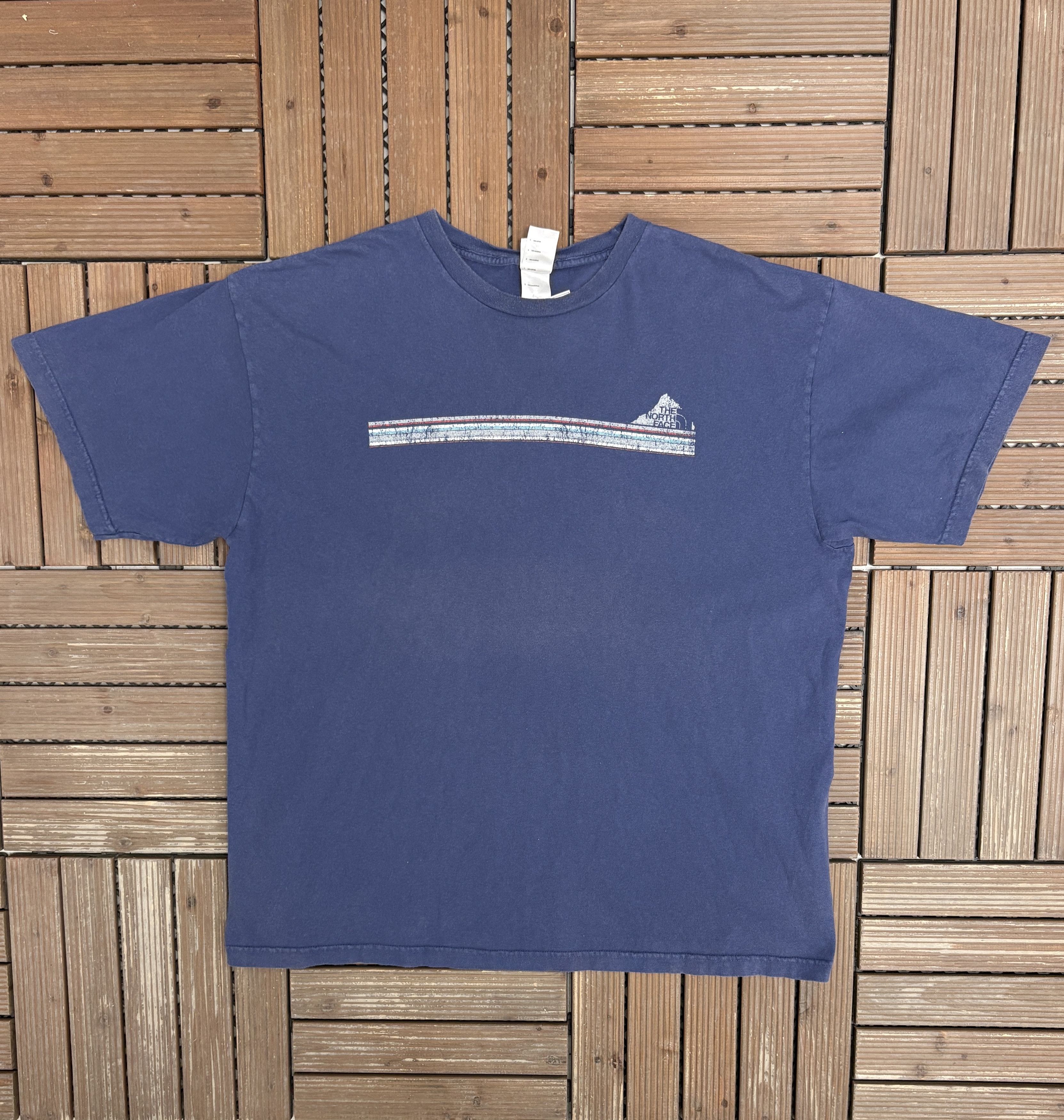 The North Face The North Face Striped Vintage Blue T-Shirt Tee Size US XL / EU 56 / 4 - 1 Thumbnail