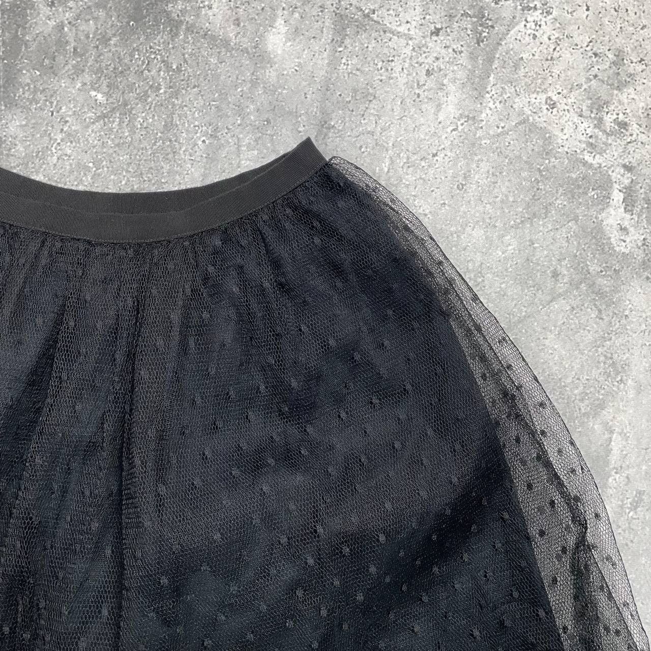 RED Valentino RED Valentino Black Polka Dot Tulle Mini Skirt Women’s 38/40 Size 28" / US 6 / IT 42 - 5 Thumbnail