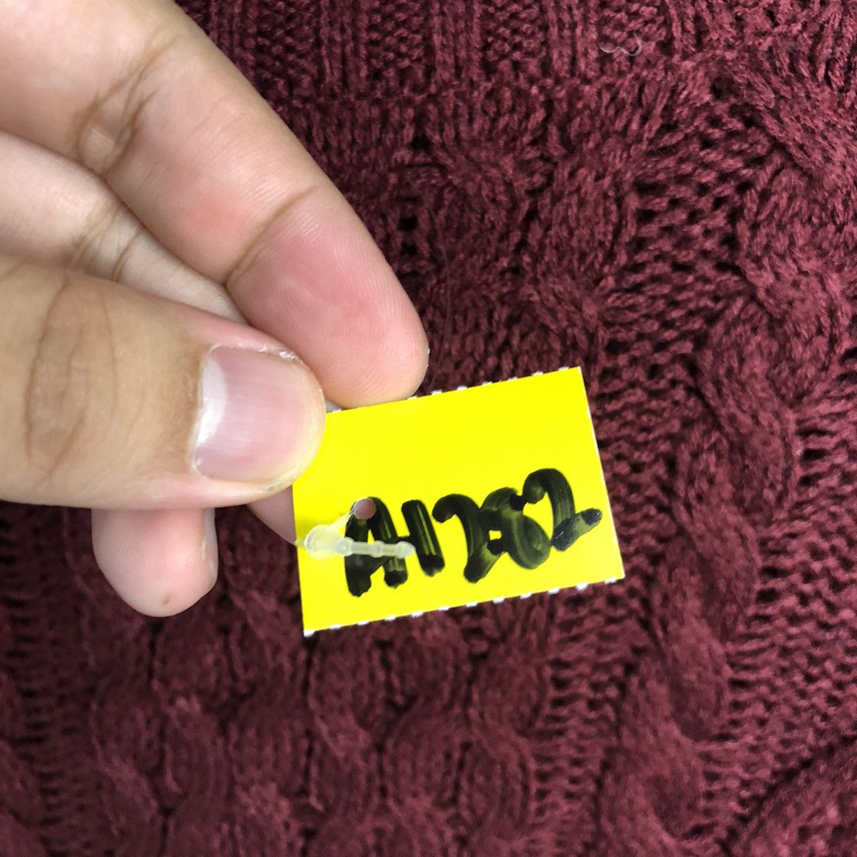 Aran Isles Knitwear × Japanese Brand Lazy Hazy Planet Red cable Knitwear #A1282 Size US M / EU 48-50 / 2 - 9 Thumbnail