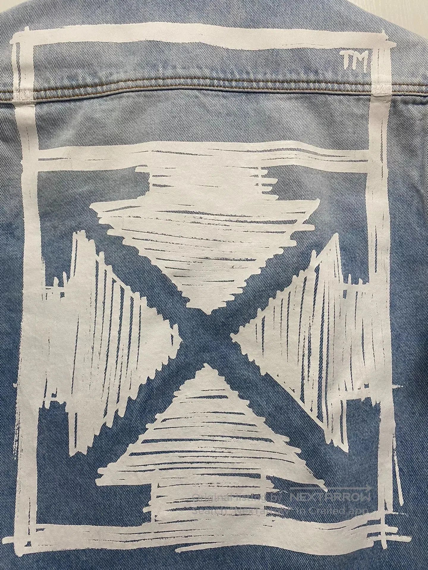 Off-White OFF WHITE Washed Denim Jacket. Size US S / EU 44-46 / 1 - 3 Thumbnail