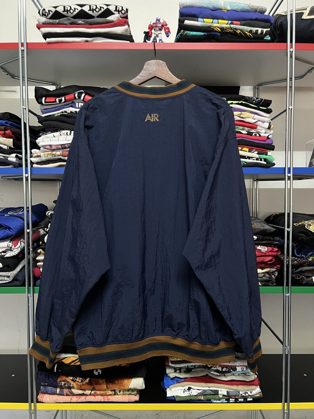 Nike Vintage 90s Nike Big Logo Swoosh Nylon Pullover Size US XL / EU 56 / 4 - 2 Thumbnail