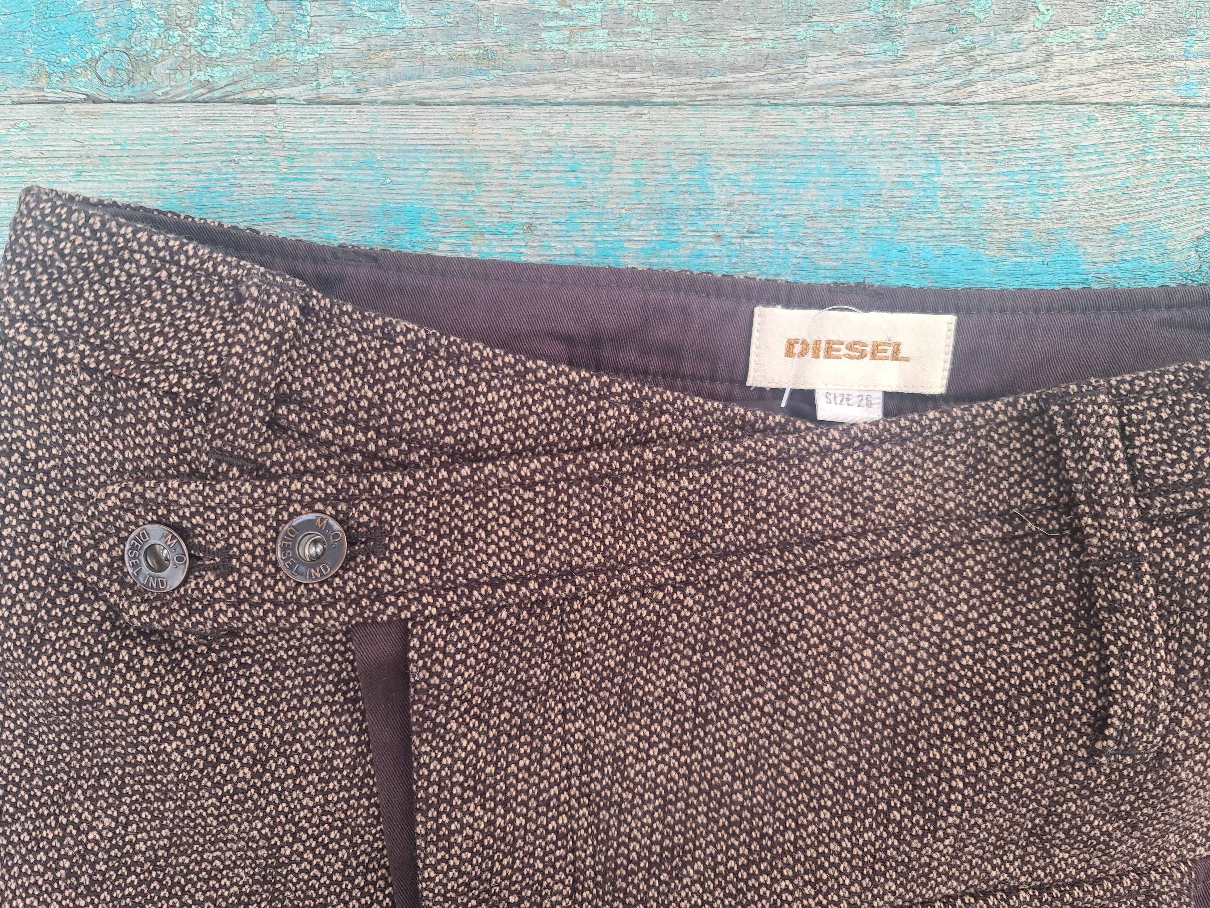 Diesel Rare 🔥 Diesel wool asymmetric mini skirt nice design Size 26" / US 2 / IT 38 - 2 Thumbnail