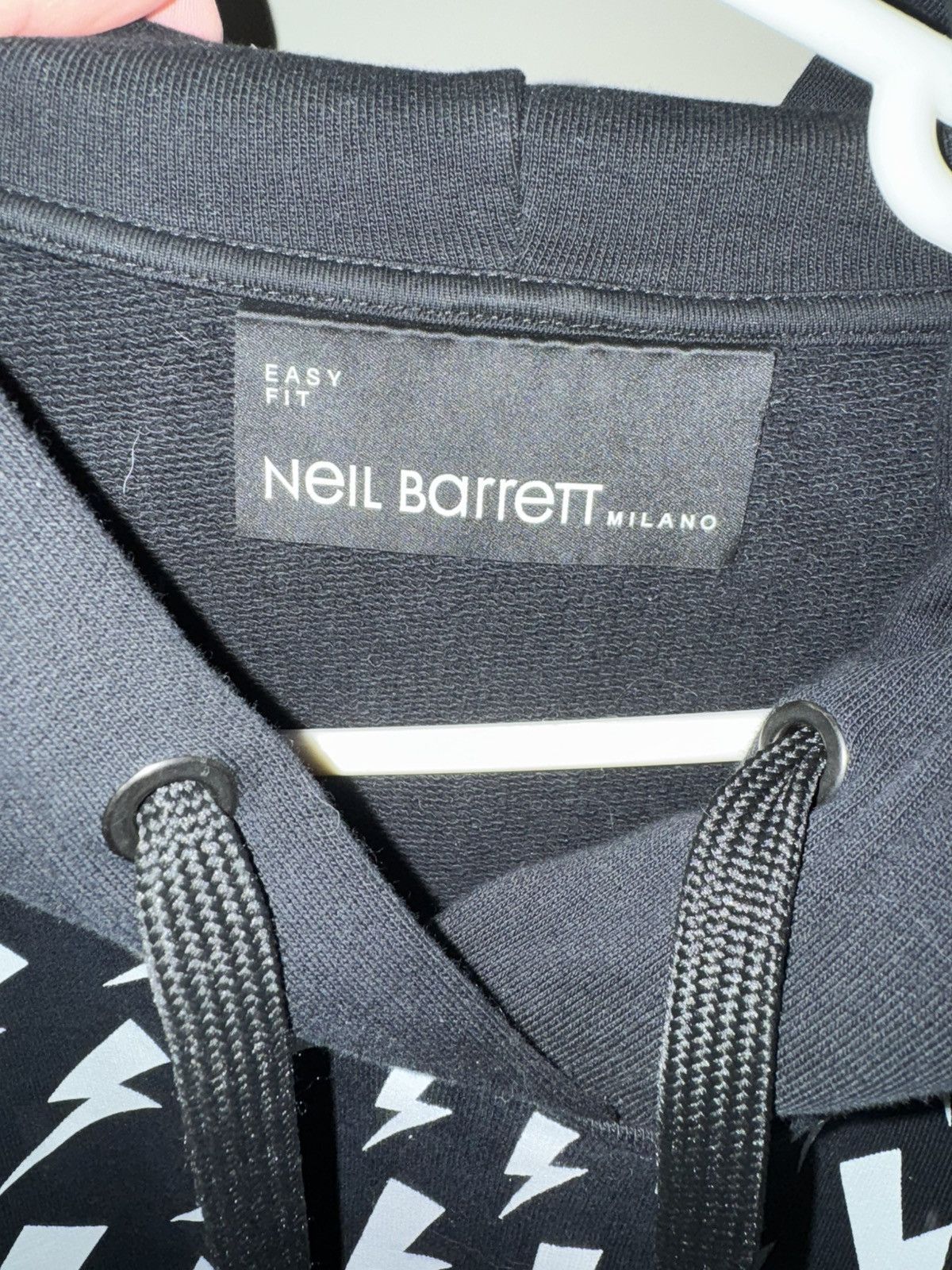 Neil Barrett Neil Barrett Fair Isle Thunderbolt Hoodie Size US L / EU 52-54 / 3 - 4 Thumbnail