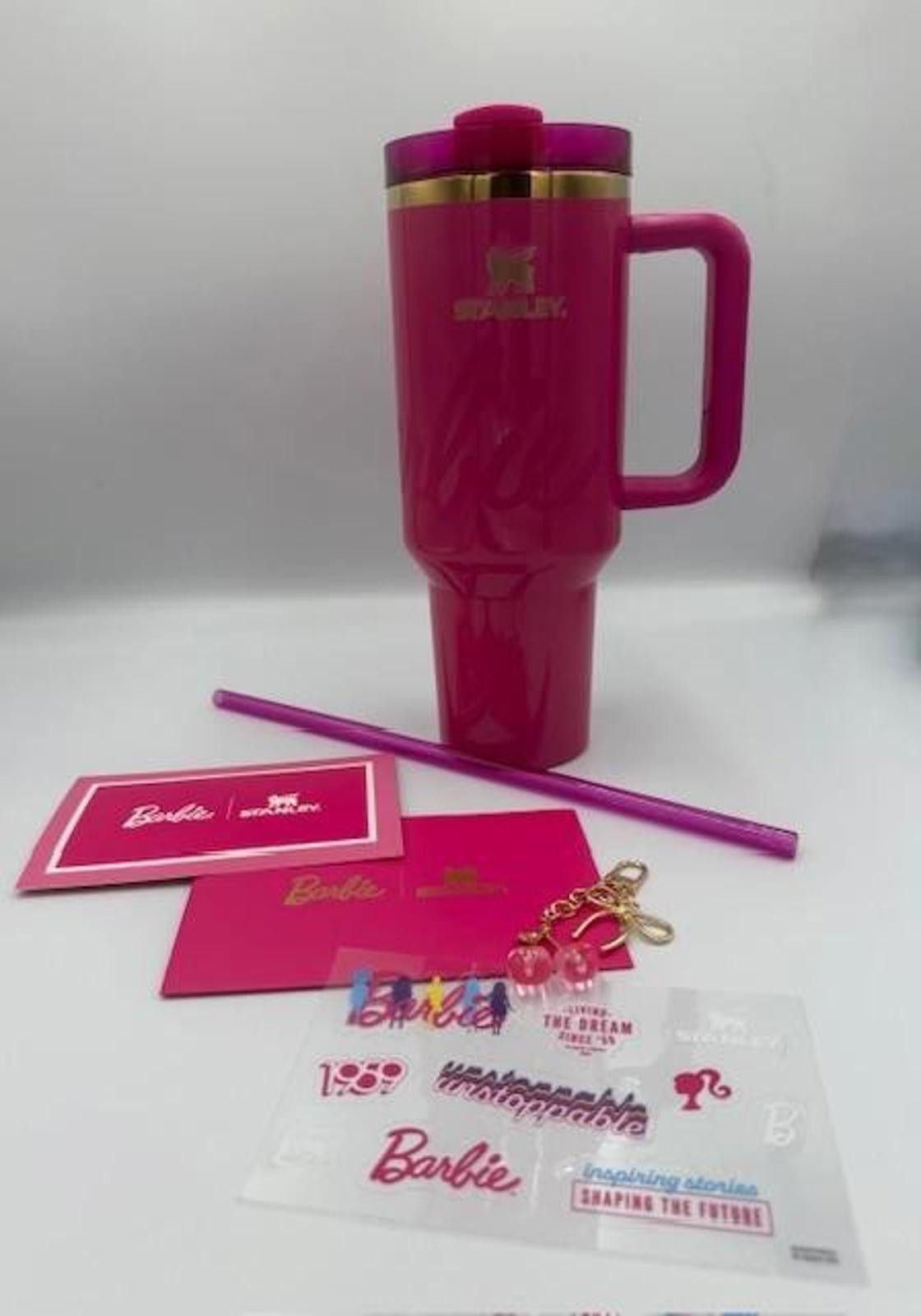 Stanley Blacker Stanley x Barbie Lmtd Edn Glitter Pink 40oz Quench Tumbler Size ONE SIZE - 2 Thumbnail