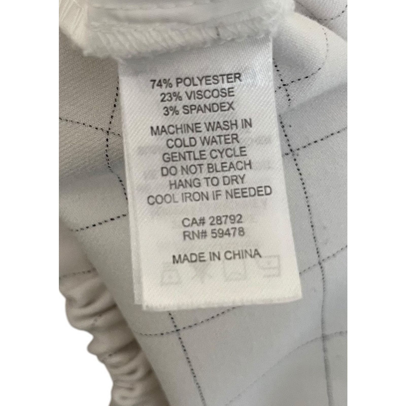 Rachel Zoe Rachel Zoe | White Windowpane Elastic Waist Crop Preppy Pant Size 28" / US 6 / IT 42 - 6 Thumbnail