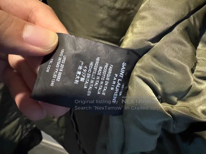 Saint Laurent Paris Saint Laurent Paris Military Green Pilot Jacket Size US XL / EU 56 / 4 - 4 Thumbnail