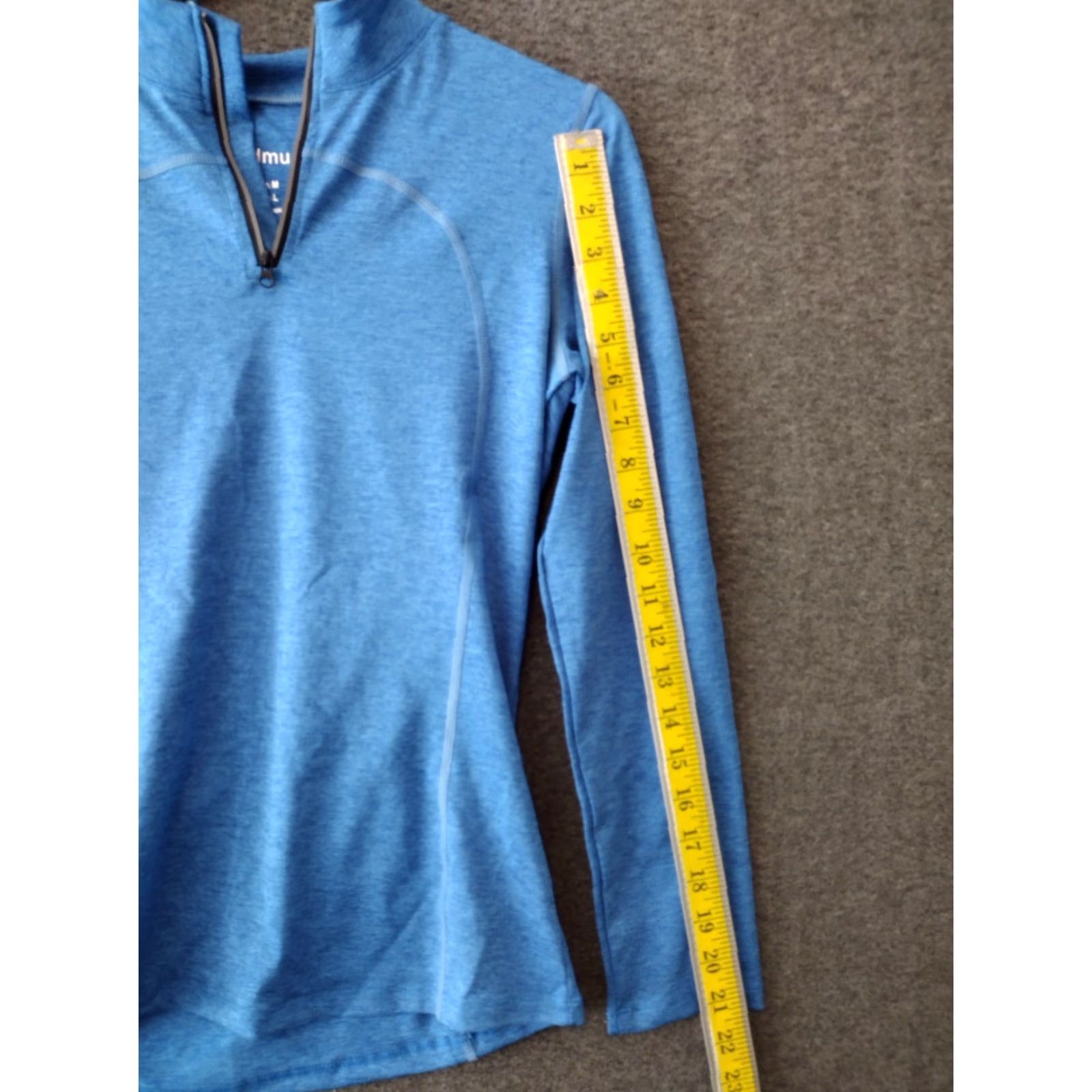 Vintage CADMUS Women’s Medium Compression Long Sleeve 1/4 Zip Pullover Blue Shirt M Women’s Long Sleeve 1/4 Zip Cadmus Athletic Sports Shirt Blue Size M / US 6-8 / IT 42-44 - 5 Thumbnail
