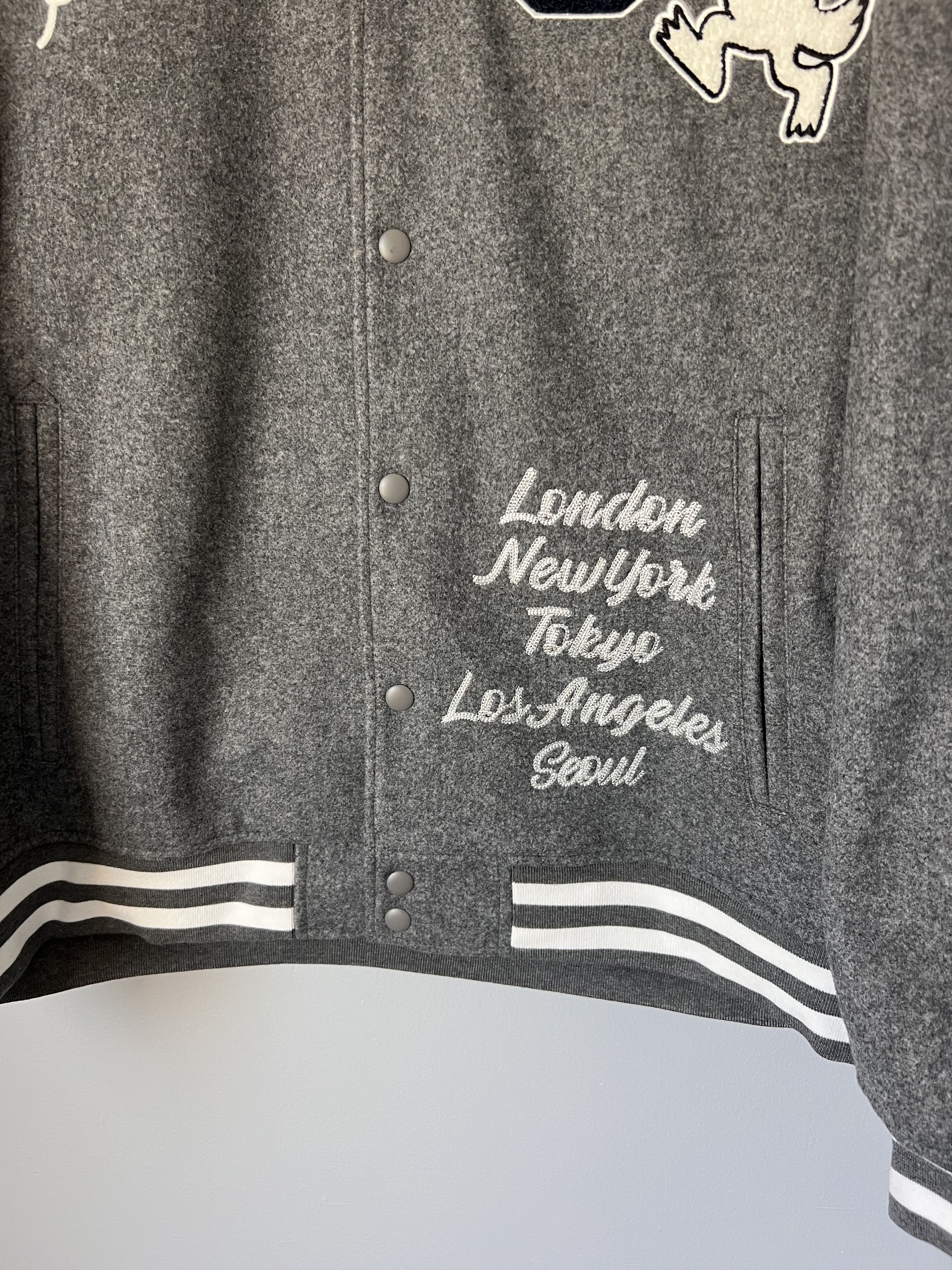 Gap × Palace Gap Palace Varsity Jacket in Grey Size US XL / EU 56 / 4 - 3 Thumbnail