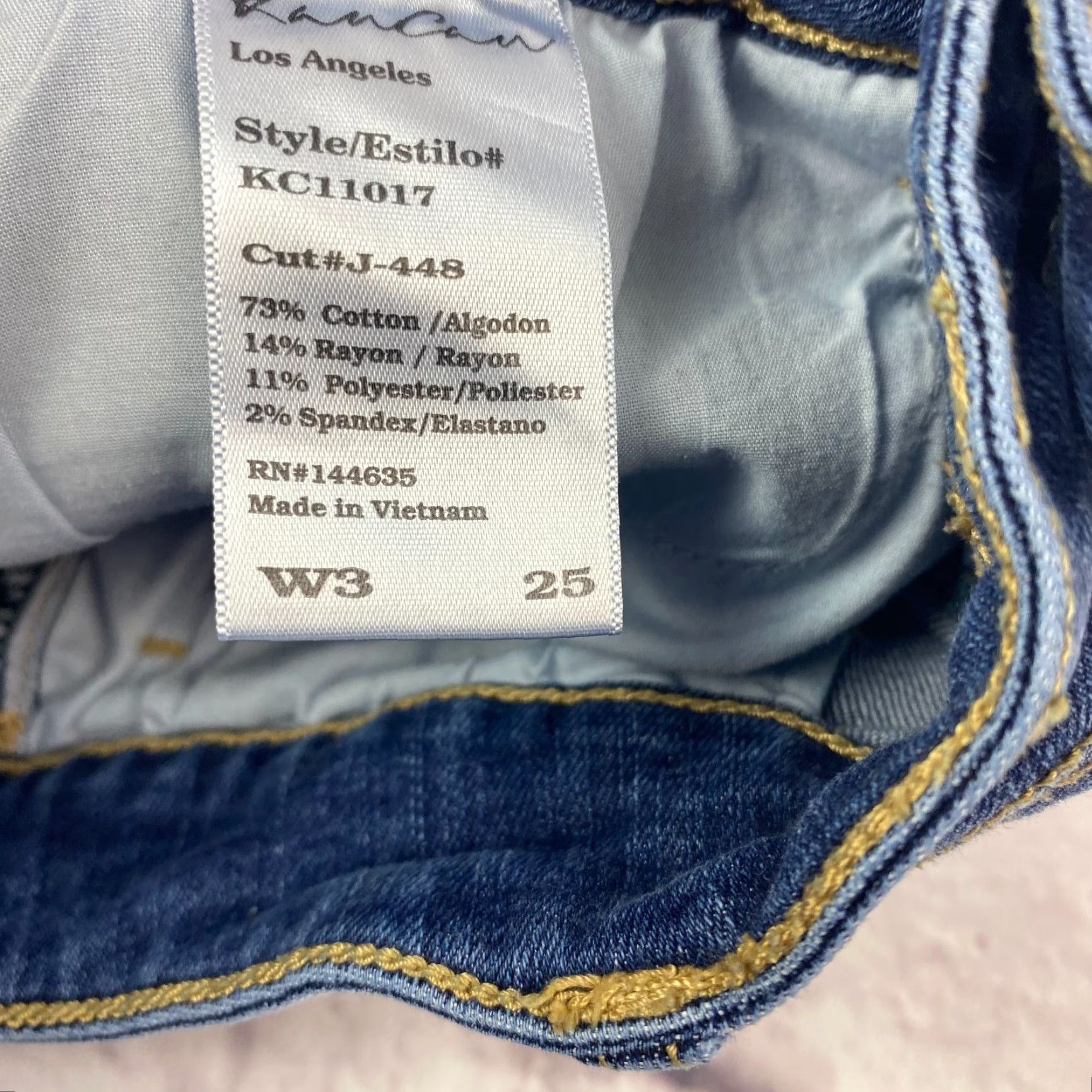 Vintage Kancan Junior Teens Jeggings Jeans 3/25 Skinny Mid-Rise Distressed Medium Wash Shirt Jeans 3/25 Distressed 90s City KanCan Mens Womens Teens? Size 26" / US 2 / IT 38 - 6 Thumbnail