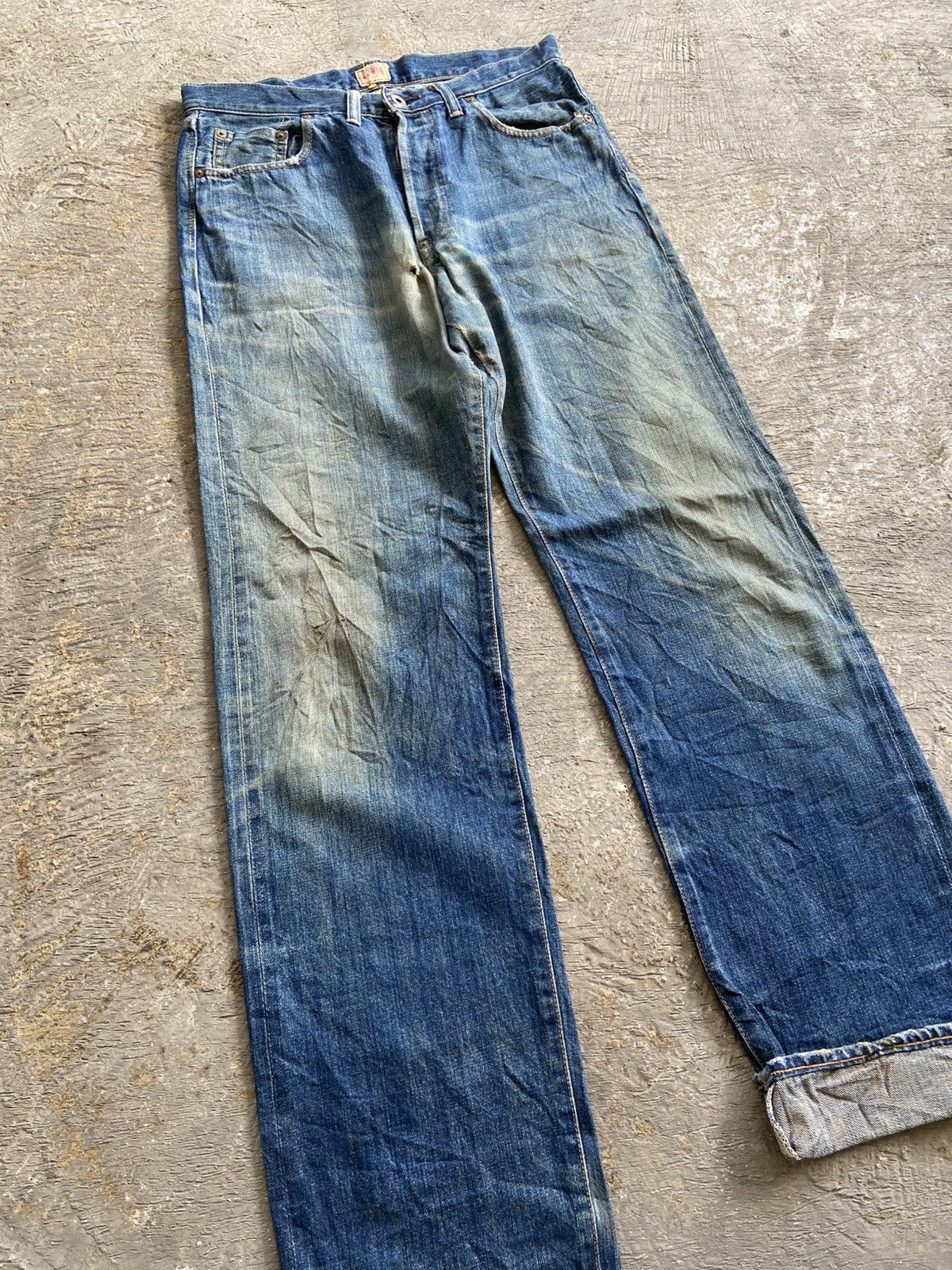 Edwin 1990s Edwin 505S - Vintage Ripped Selvedge Denim Pants Size US 31 - 2 Thumbnail