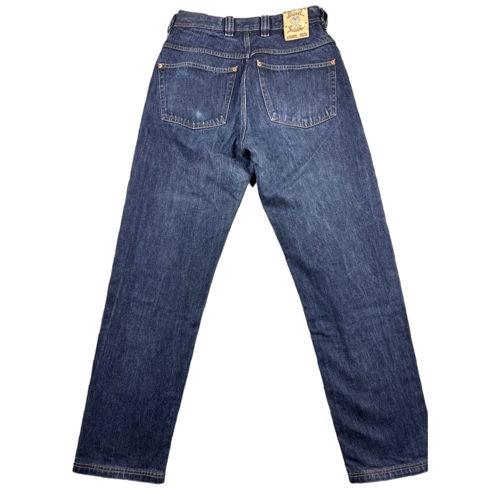 Diesel Jeans Mens 29x31 Blue Saddle Straight Dark Denim Cowboy Rodeo Western