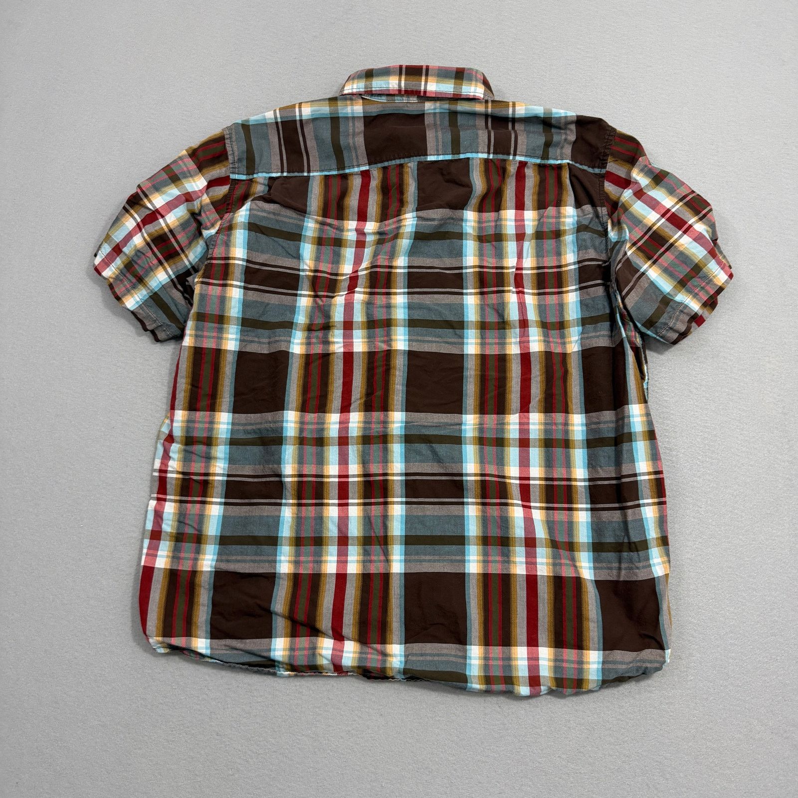 Old Navy Vintage Old Navy Plaid Short Sleeve Button Shirt 2XL Surfer Size US XXL / EU 58 / 5 - 5 Thumbnail