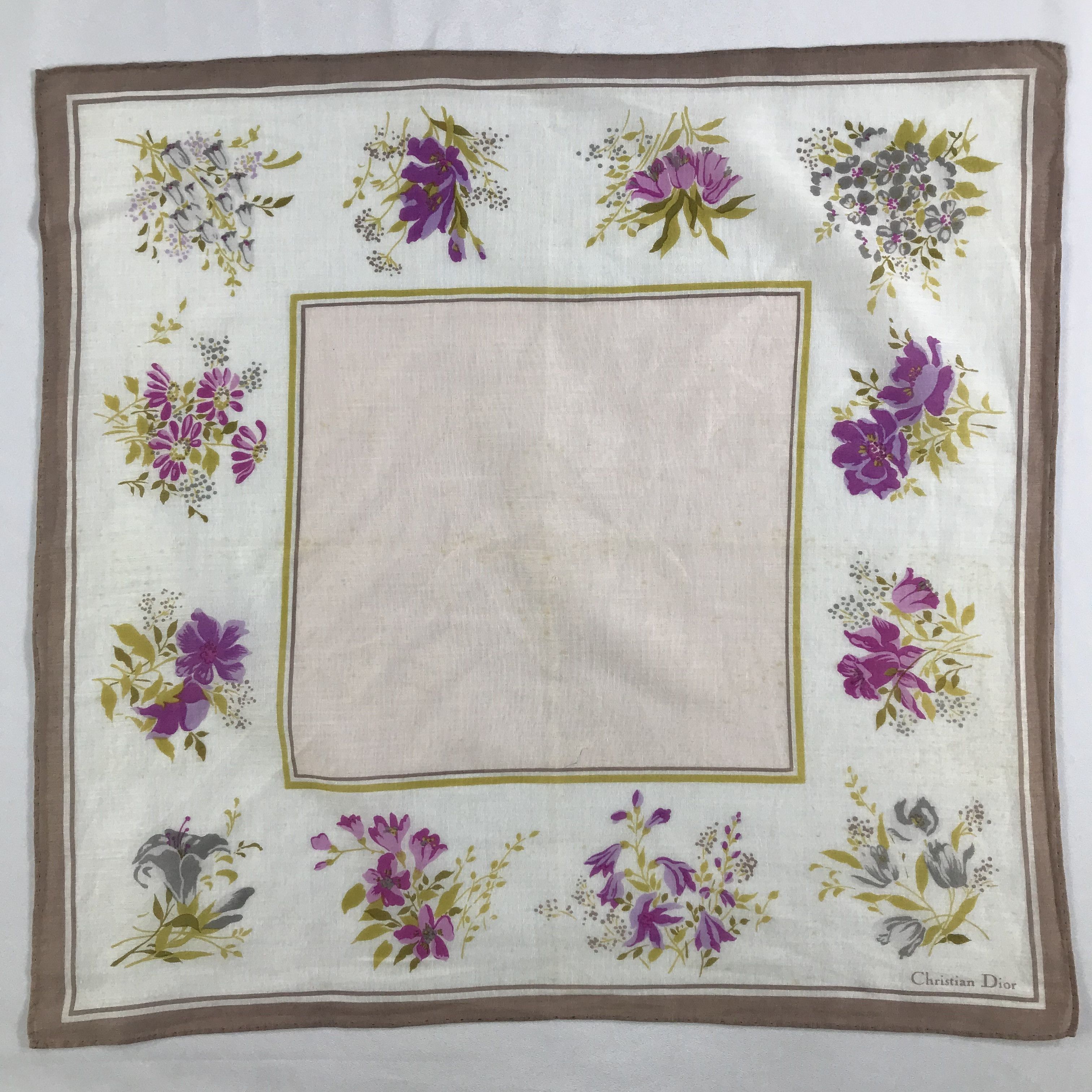 Vintage Christian Dior Bandana / Handkerchief / Neckerchief -S2618 Size ONE SIZE - 1 Thumbnail