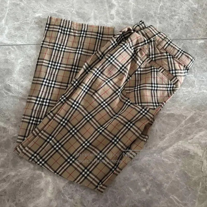 Other Burberry Khaki Check Wool Trousers for Women. Size 23" - 1 Thumbnail