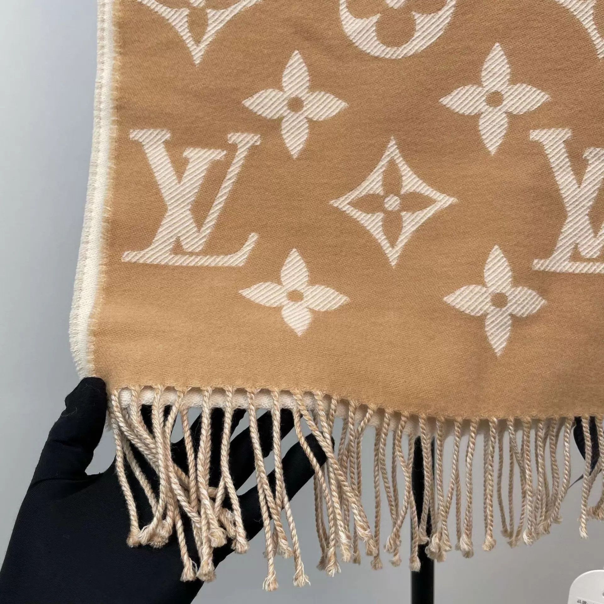 Louis Vuitton LV color blocked wool scarf Size ONE SIZE - 7 Thumbnail