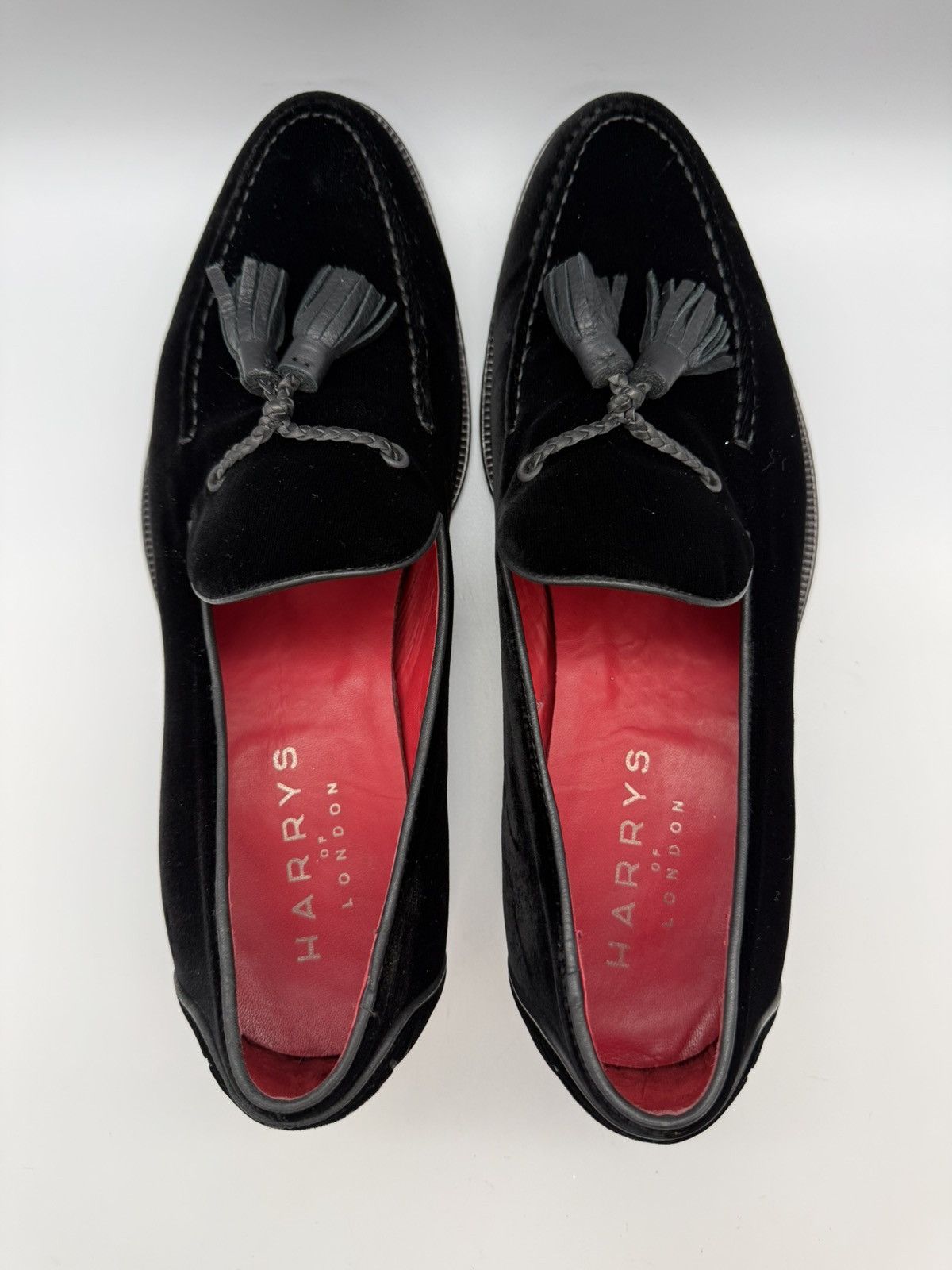 Harrys Of London Harrys of London "Shelley" Black Velvet Tassel Loafers US 11 Size US 11 / EU 44 - 6 Thumbnail