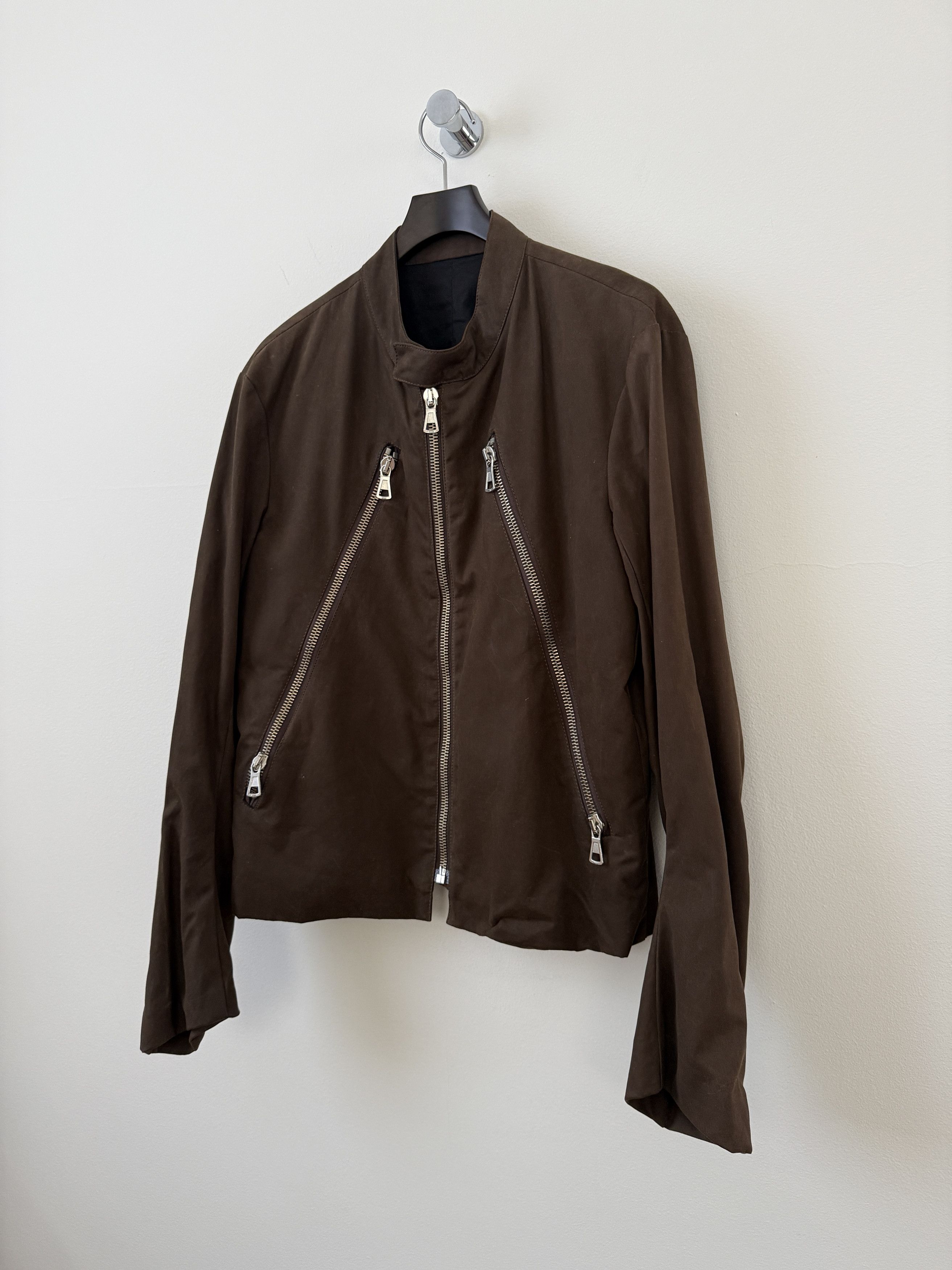 Maison Margiela 2003 Waxed 5 Zip Moto Jacket Size US M / EU 48-50 / 2 - 4 Thumbnail