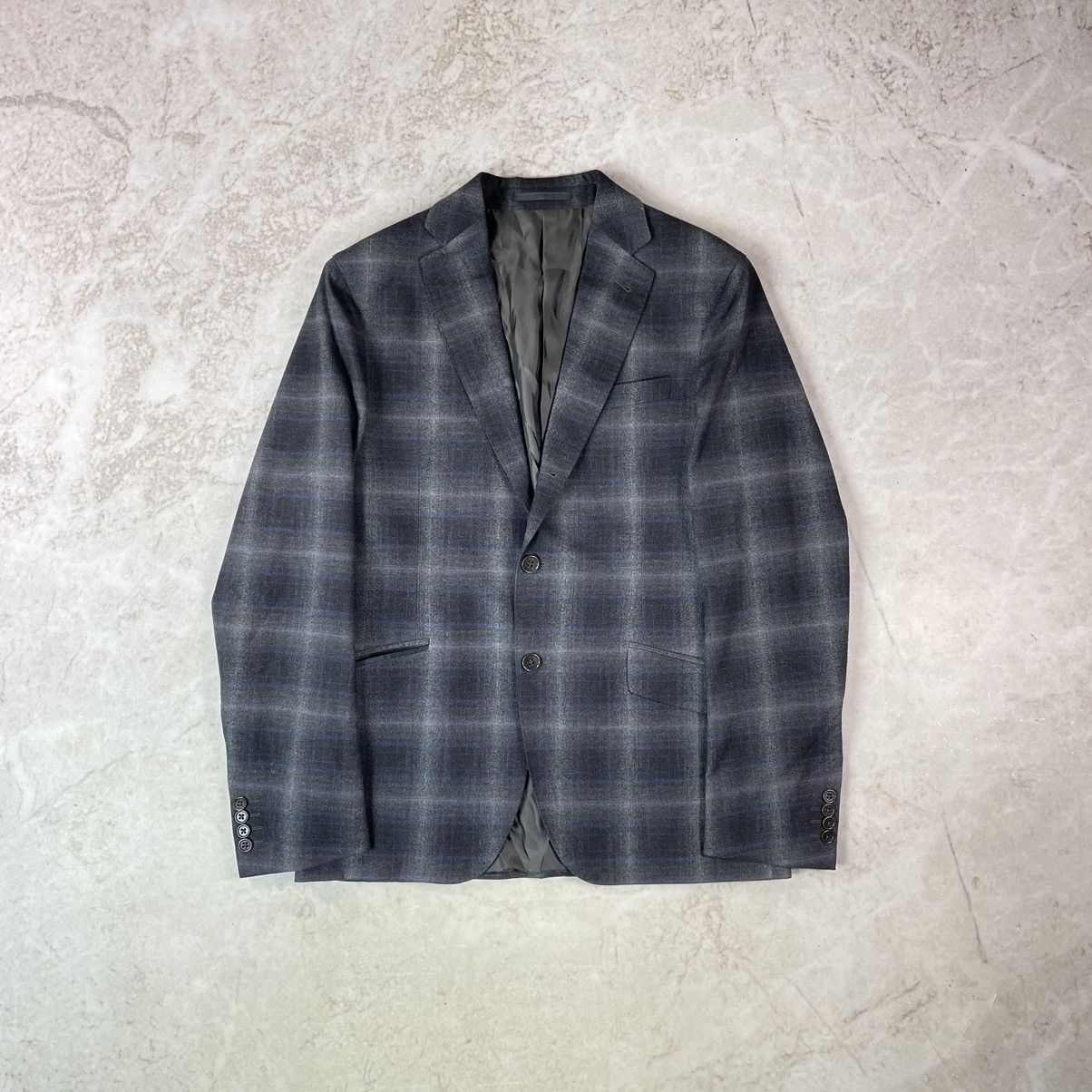 Armani Collezioni × Giorgio Armani Armani Collezioni Check Three Button Blazer Jacket Size 50R - 1 Thumbnail