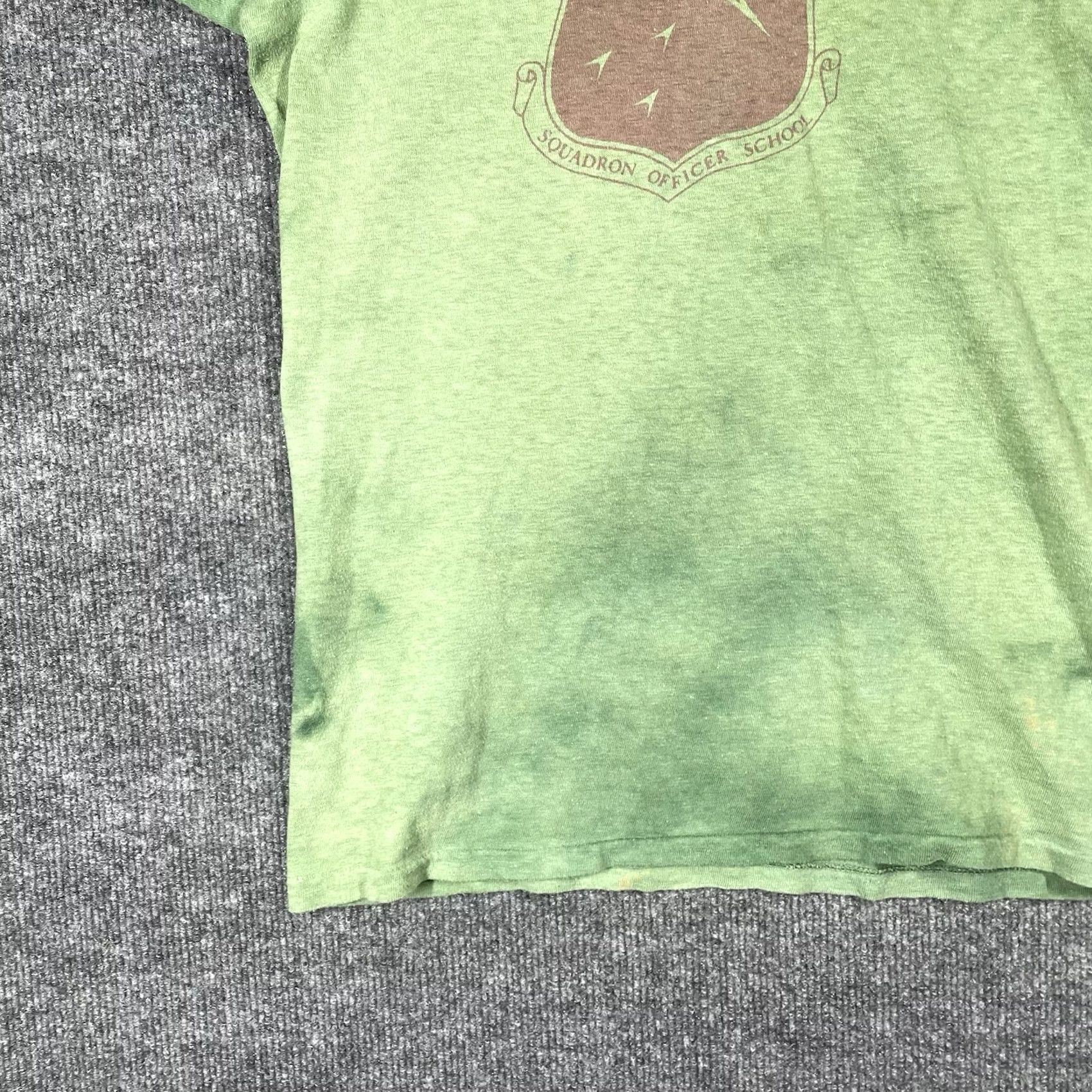 Vintage VINTAGE Squadron Officer School T Shirt Mens M Healthknit Air Force Green 50s 60s Graphic Tee Military/Landgirl Mens Size US M / EU 48-50 / 2 - 3 Thumbnail