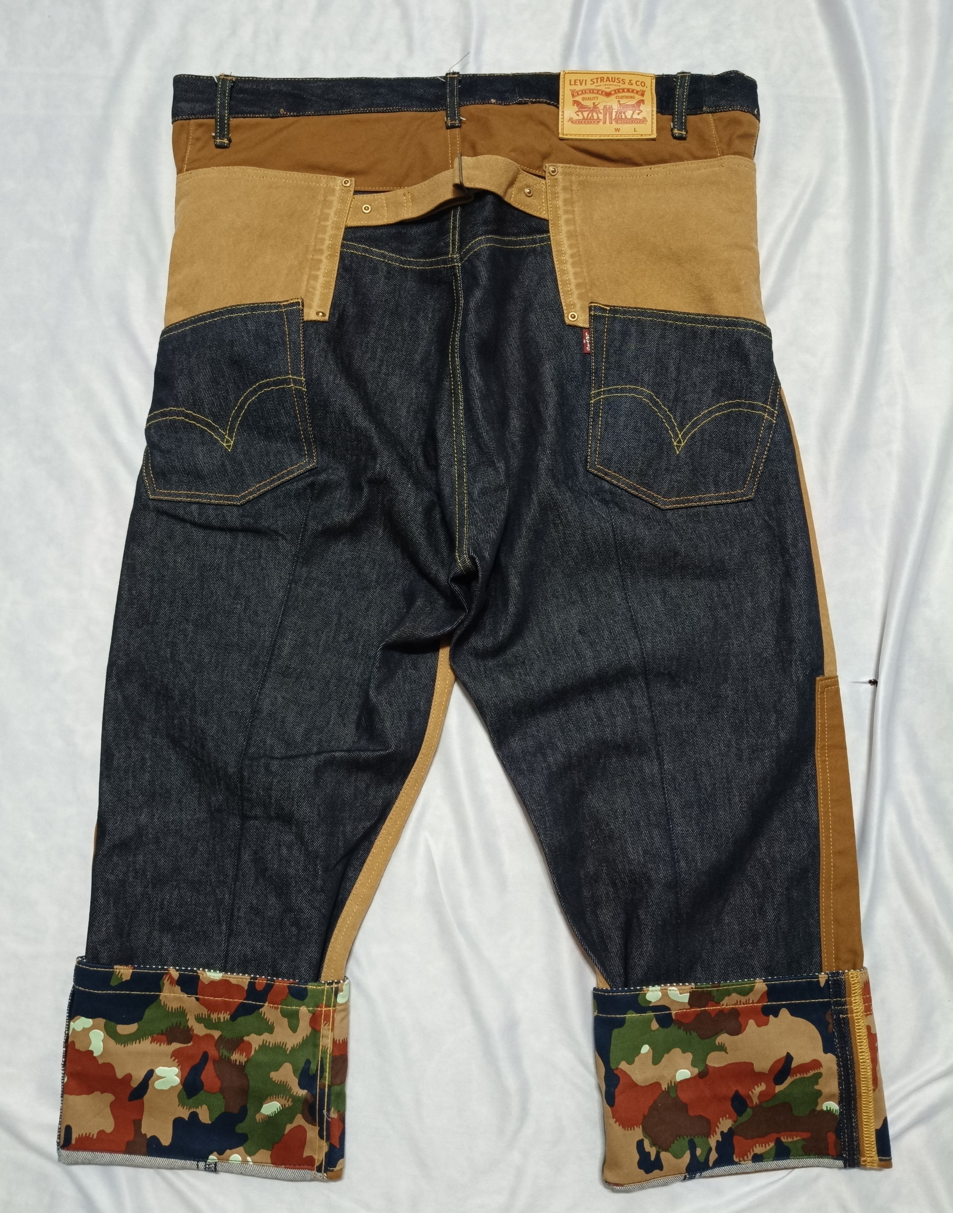 Junya Watanabe × Levi's Cotton Denim × Cotton Canvas Work Pants Jeans Collaboration Size US 40 / EU 56 - 4 Thumbnail