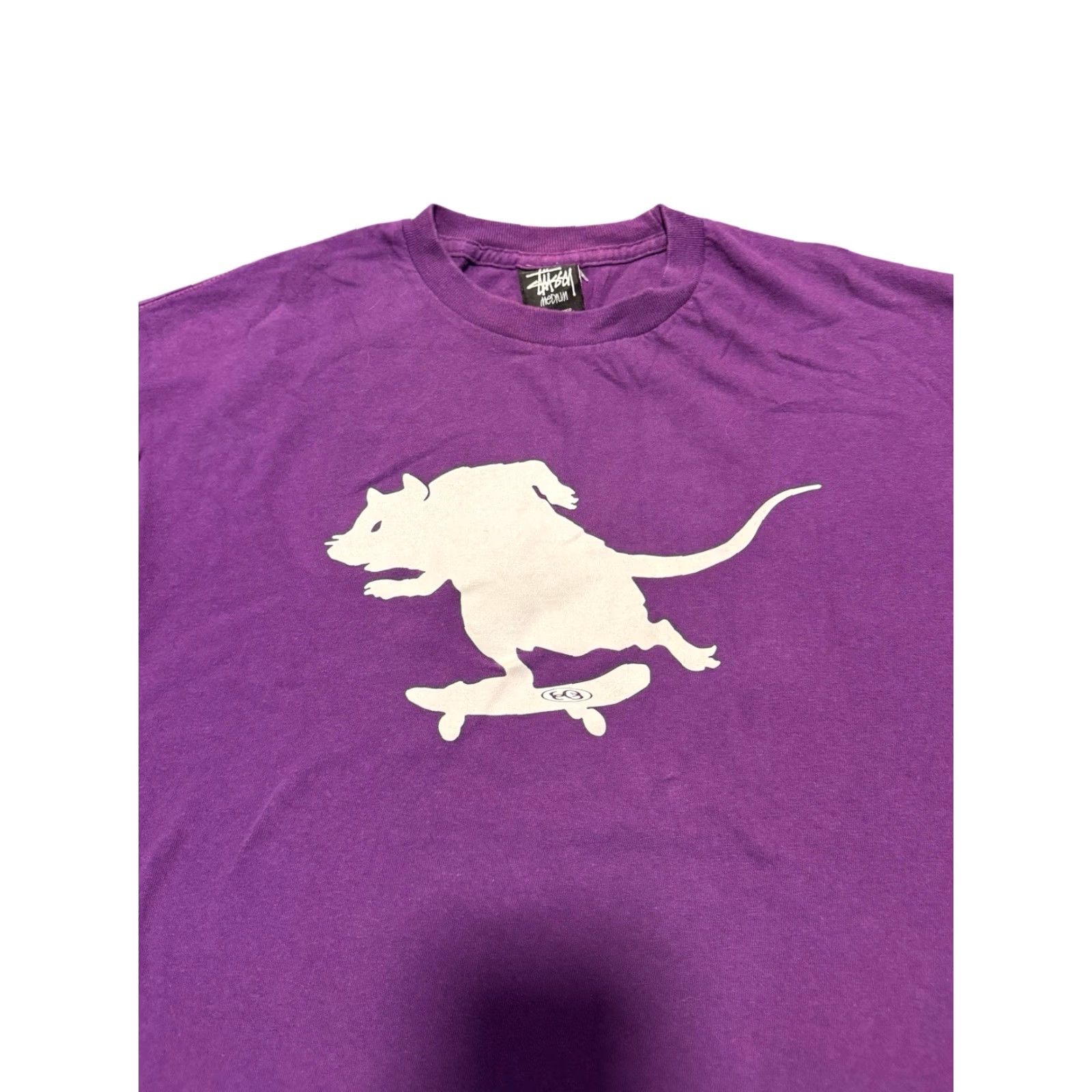 Vintage VINTAGE Stussy Rat Skateboarding Purple T-Shirt Tee Size Medium HTF RARE Mens Shirt Purple Rat Skateboarding Logo Cotton Crew Neck Long Sleeve Size US M / EU 48-50 / 2 - 5 Thumbnail
