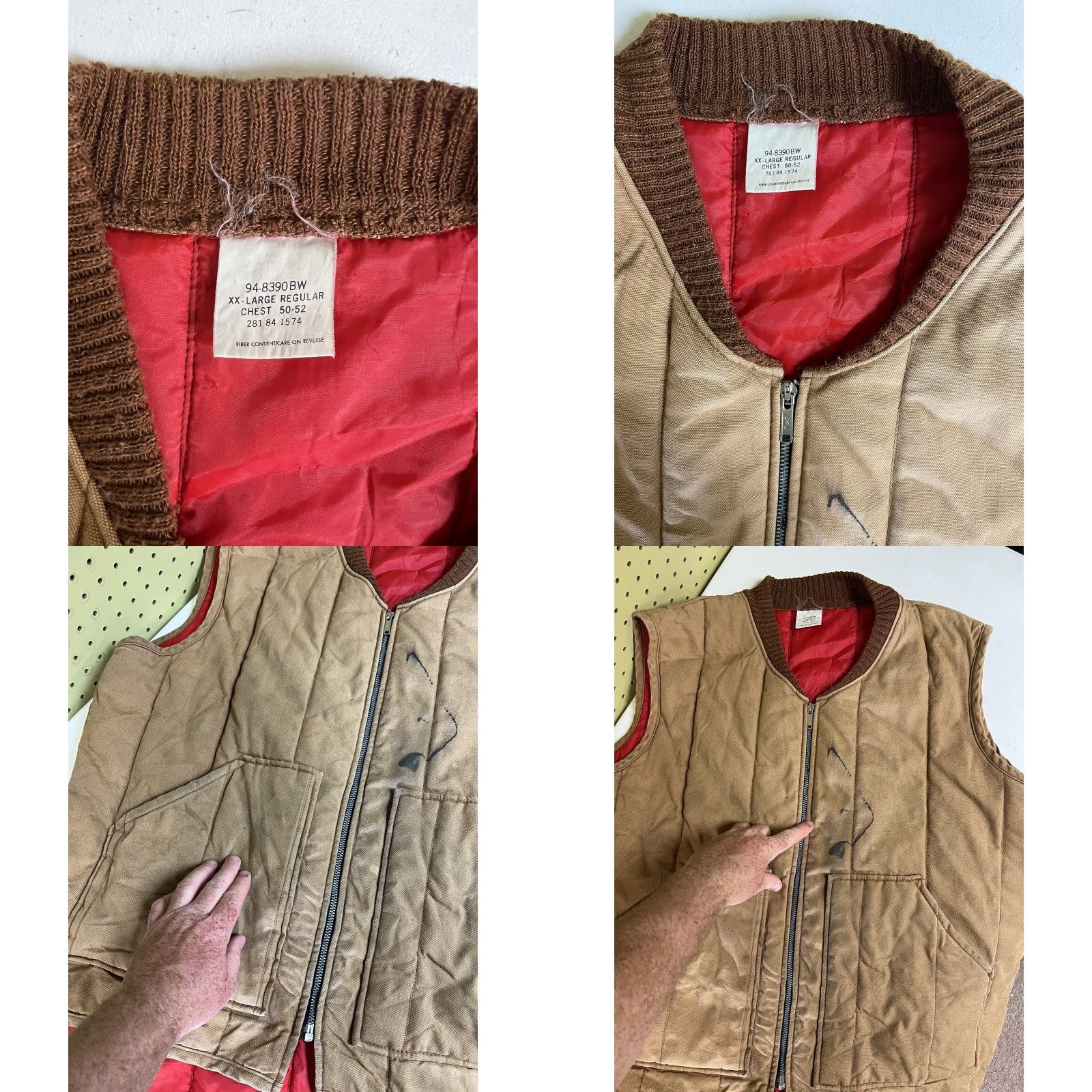 Walls VINTAGE Walls Zero Zone Vest Insulated Brown Mens Vest 2XL MADE IN USA Size US XXL / EU 58 / 5 - 8 Thumbnail