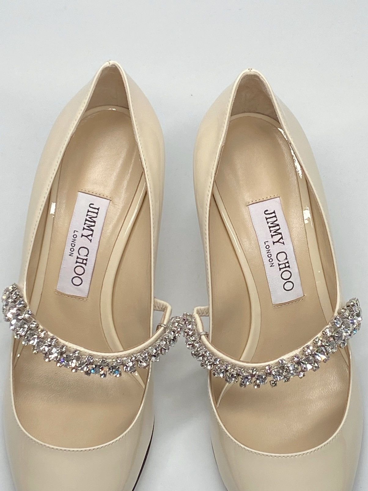 Jimmy Choo Jimmy Choo Bing Patent Crystal-Strap Pumps size 38 Size US 8 / IT 38 - 4 Thumbnail