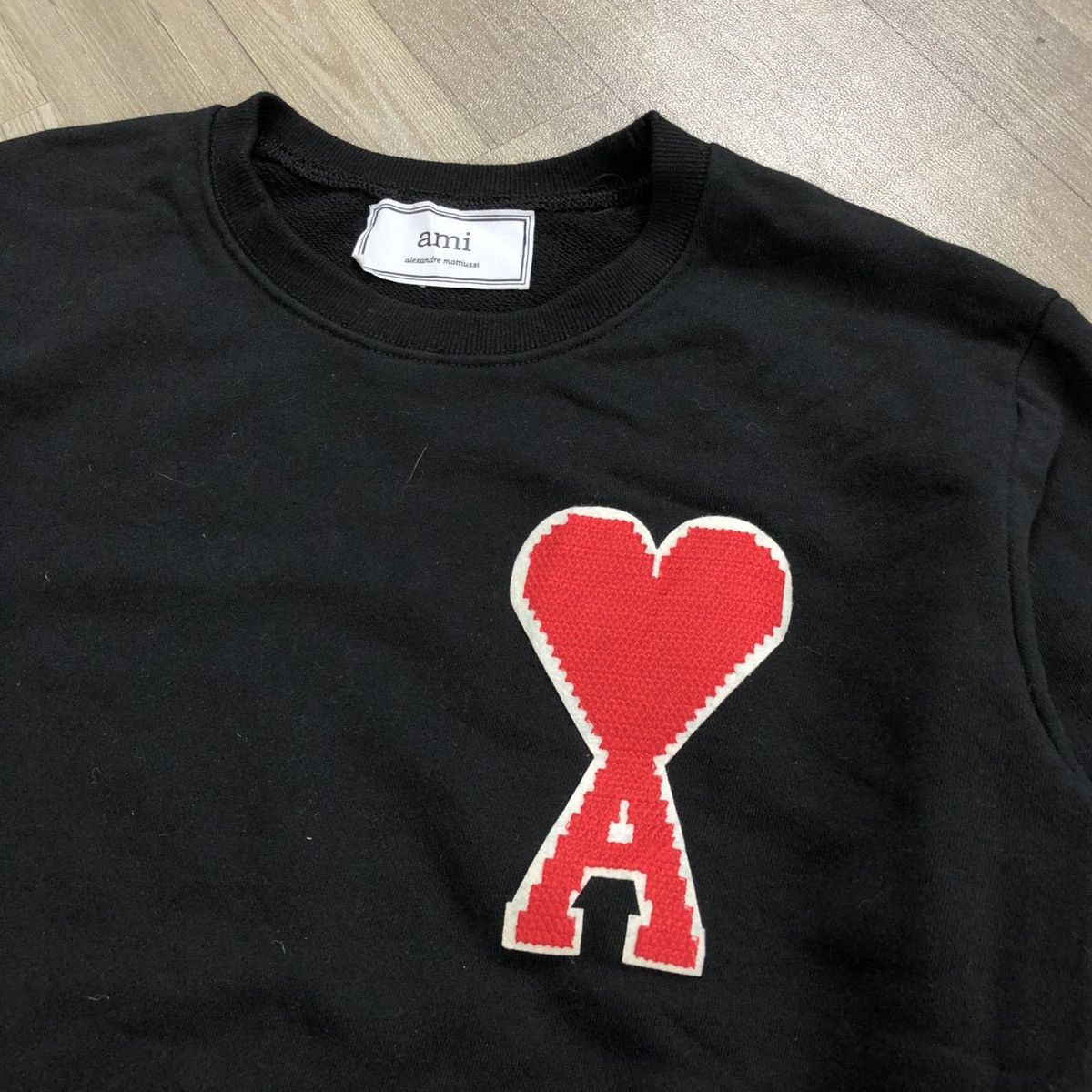 AMI Luxury Ami Alexandre Mattiussi Big Logo Black Sweatshirt Size US M / EU 48-50 / 2 - 7 Thumbnail