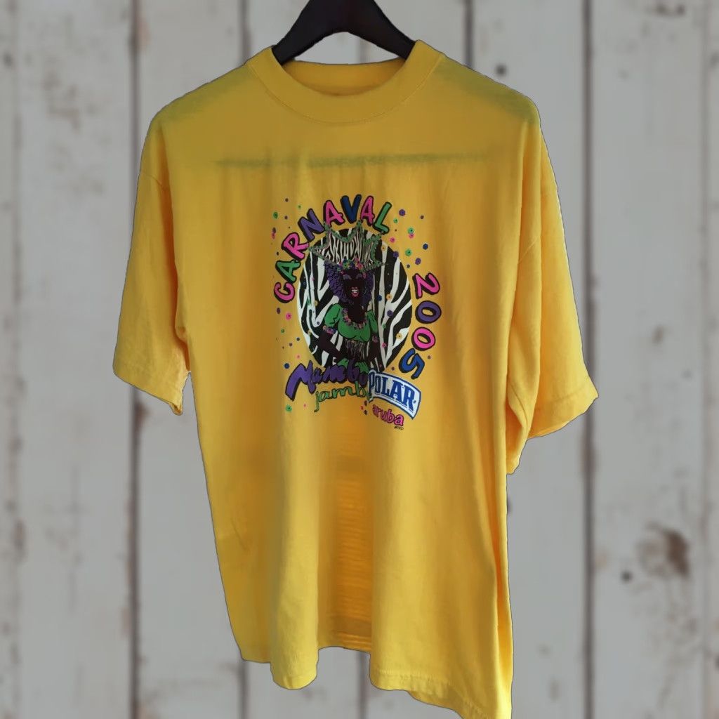 Vintage VINTAGE 2005 Aruba Carnival Shirt Men’s XL Yellow T-shirt Mens Size US M / EU 48-50 / 2 - 1 Thumbnail