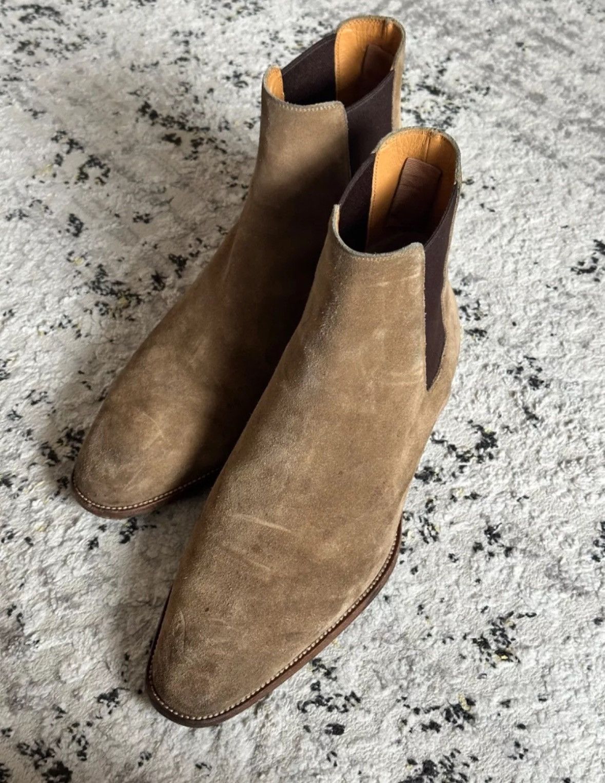 Yves Saint Laurent Saint Laurent Paris Men Wyatt Suede Tabacco