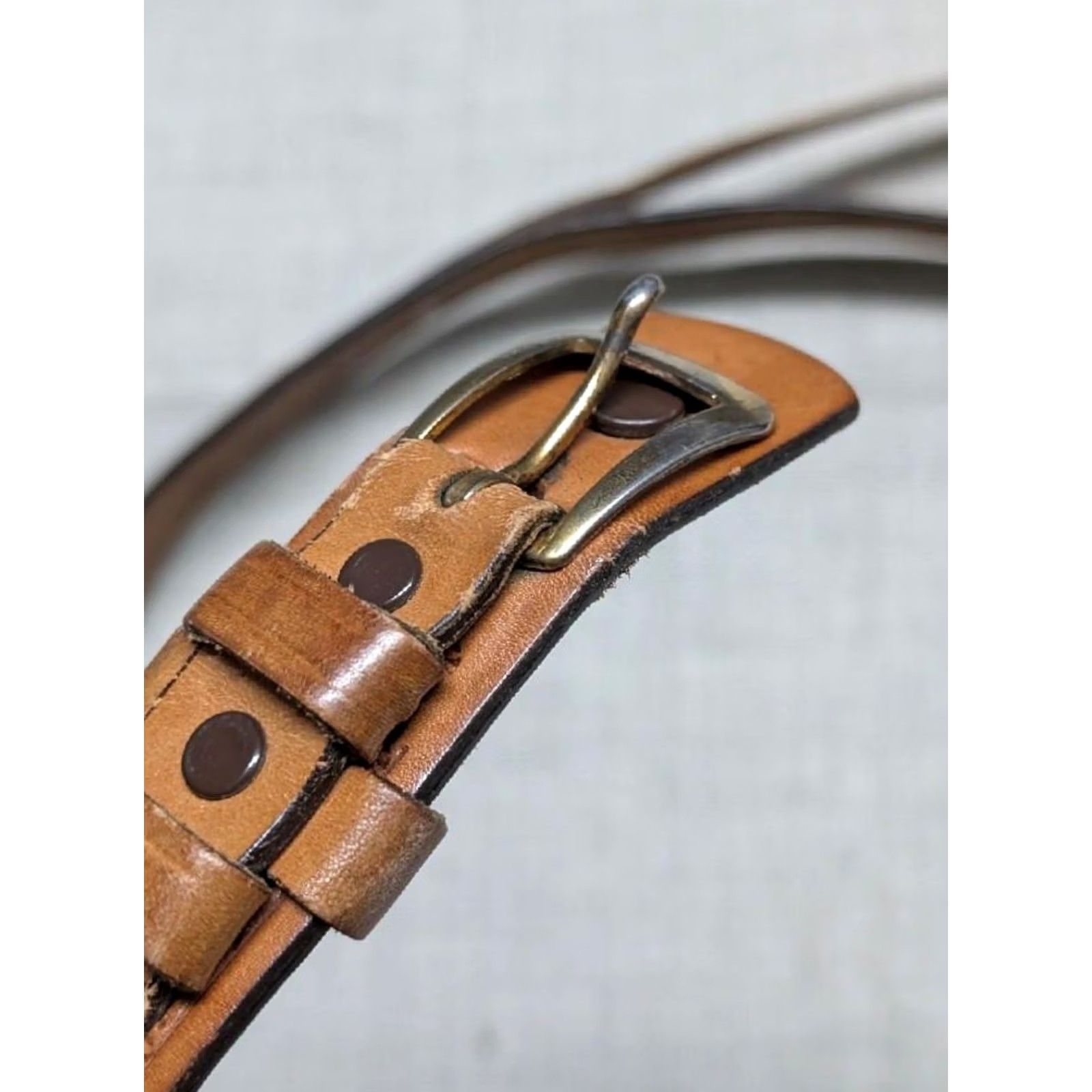 Vintage VINTAGE Ranger belt Western belt, Tooled brown leather 30 Ranger belt Men XS? Size 30 - 5 Thumbnail