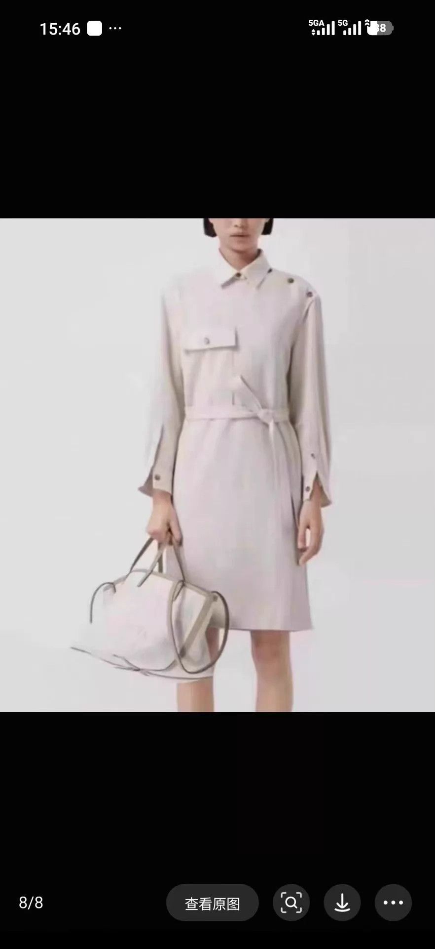 Burberry Burberry Apricot Cotton Belt Long-Sleeve Dress UK6 Size XS / US 0-2 / IT 36-38 - 7 Thumbnail