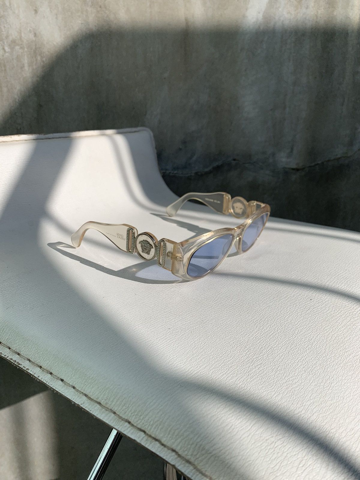 Versace Vintage Medusa Transparent Sunglasses Size ONE SIZE - 4 Thumbnail