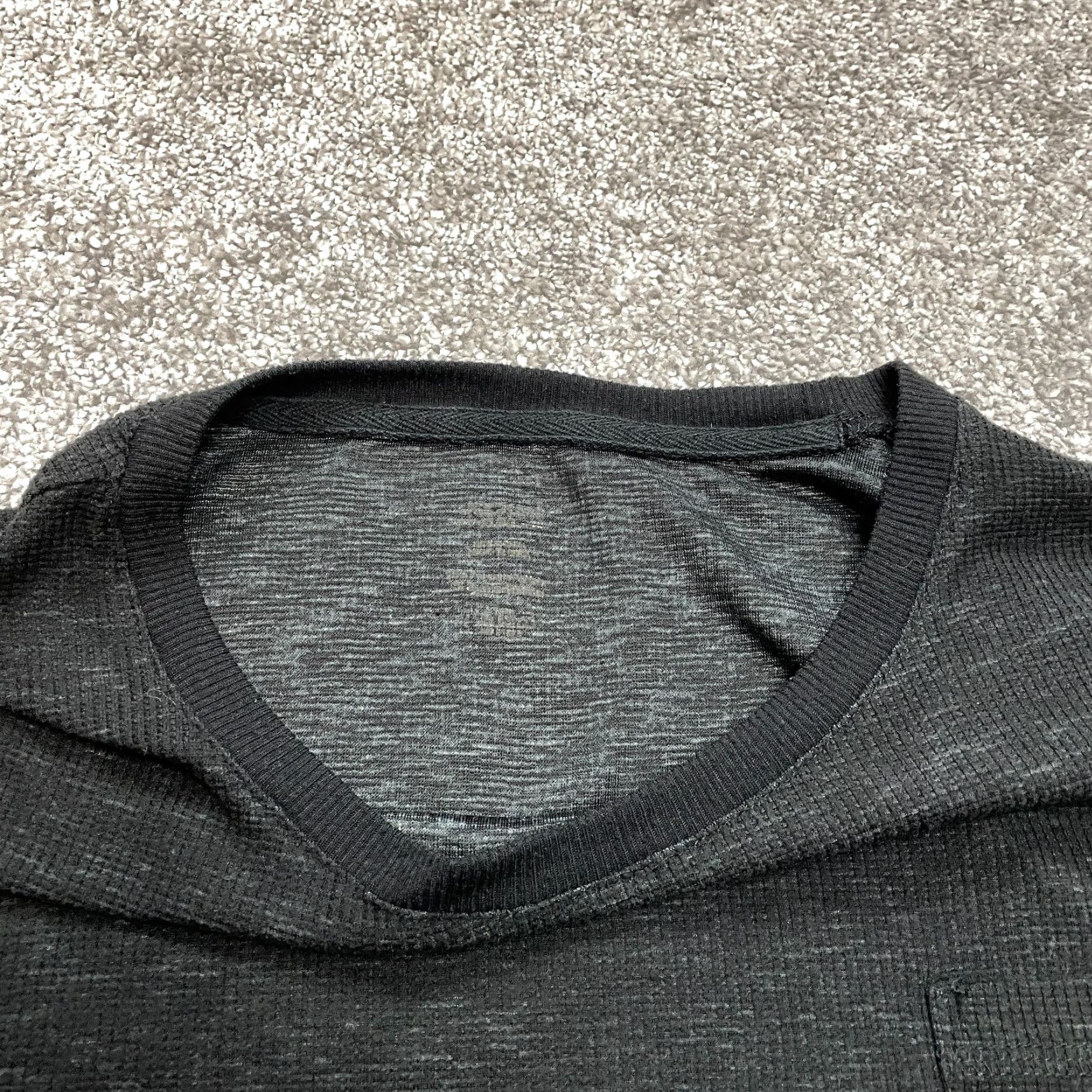J Brand Unreadable Brand Shirt Mens XL Dark Gray Long Sleeve Pocket Tee Waffle Thermal Size US XL / EU 56 / 4 - 3 Thumbnail