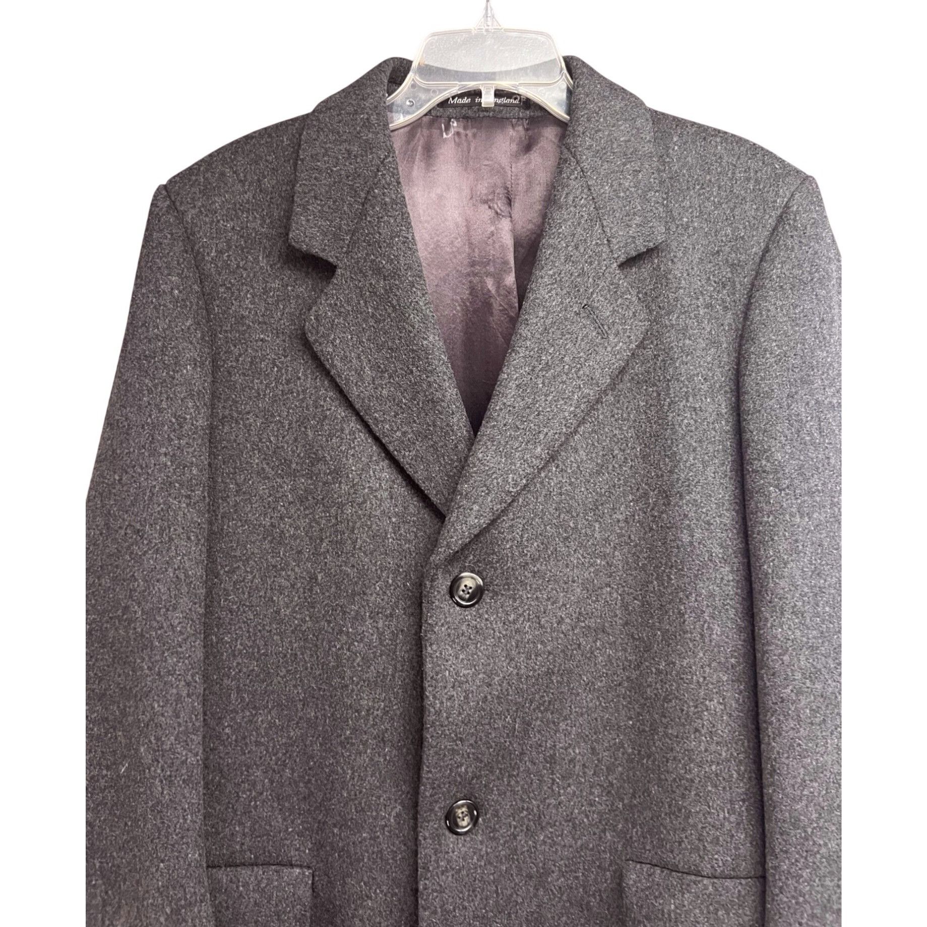 Vintage Marshall Fields Designer Charcoal Gray English Wool Mens Vin Size US L / EU 52-54 / 3 - 5 Thumbnail