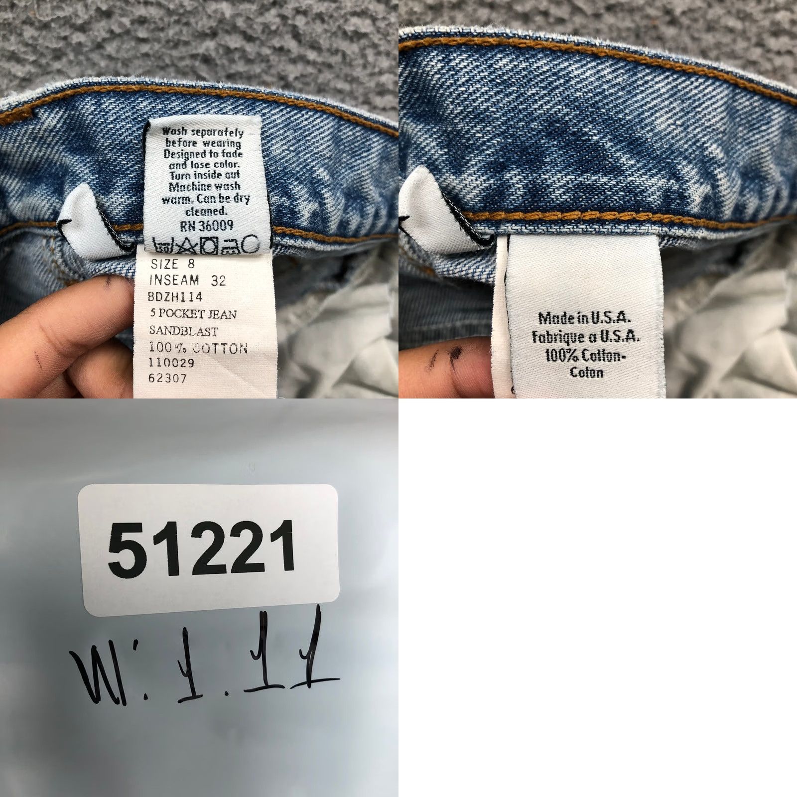 Calvin Klein VINTAGE Calvin Klein Jeans Sandblast 5 Pocket Jean 27x32 Womens Size 8 Blue Straight Fit Womens Jeans Size 27" / US 4 / IT 40 - 10 Thumbnail