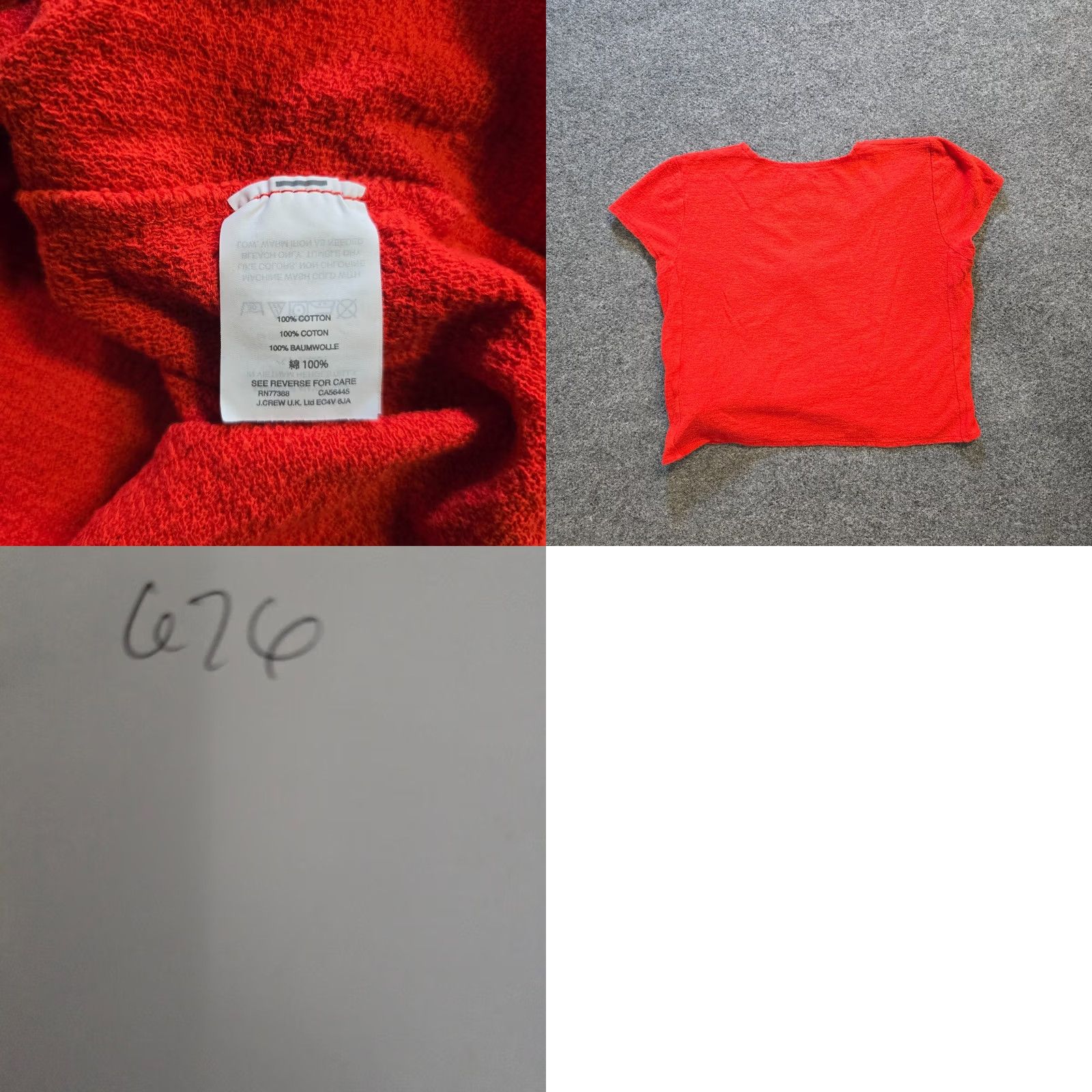 Madewell Madewell Top Womens Size Medium Orange Faux Wrap Textured V Neck Cropped Casual Shirt Blouse Knit Short Sleeve Regular Mens? Size M / US 6-8 / IT 42-44 - 8 Thumbnail