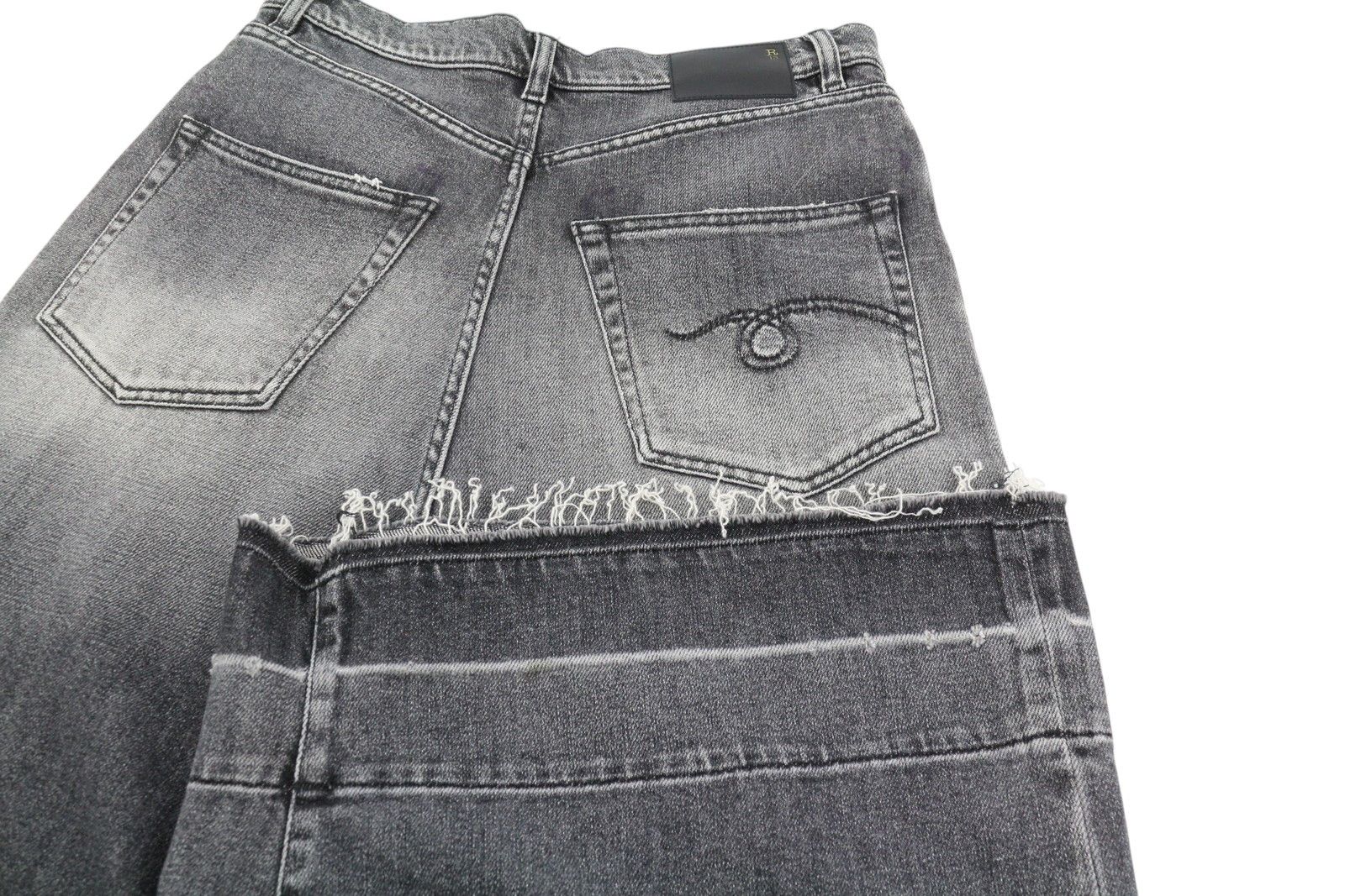 R13 JESSE 27 Vintage Grey Wide Drop Crotch Washed 85462 Size 27" / US 4 / IT 40 - 7 Thumbnail