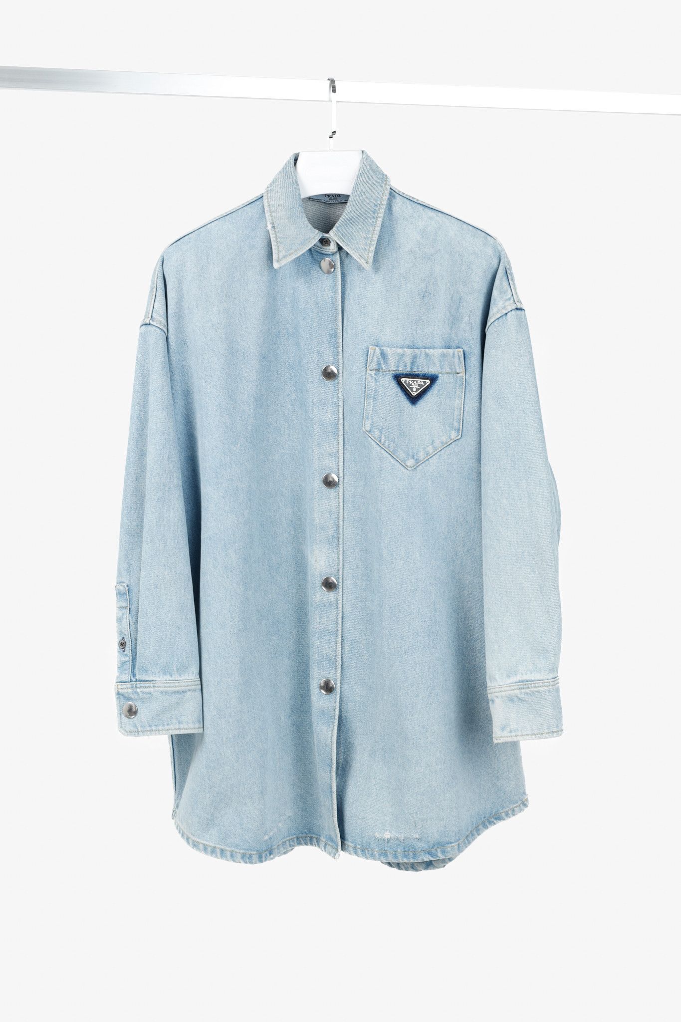 Prada Oversized Organic Denim Shirt 超希少】PRADA Oversized