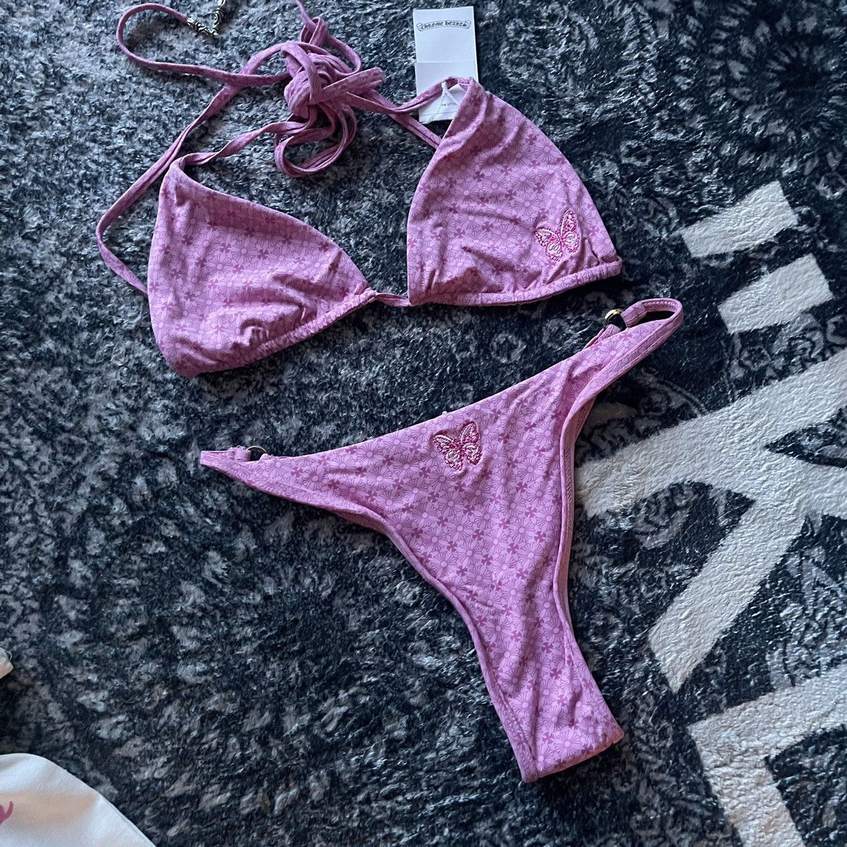 Chrome Hearts Chrome Hearts Dipped in Blue pink bikini set XS Size ONE SIZE - 2 Thumbnail