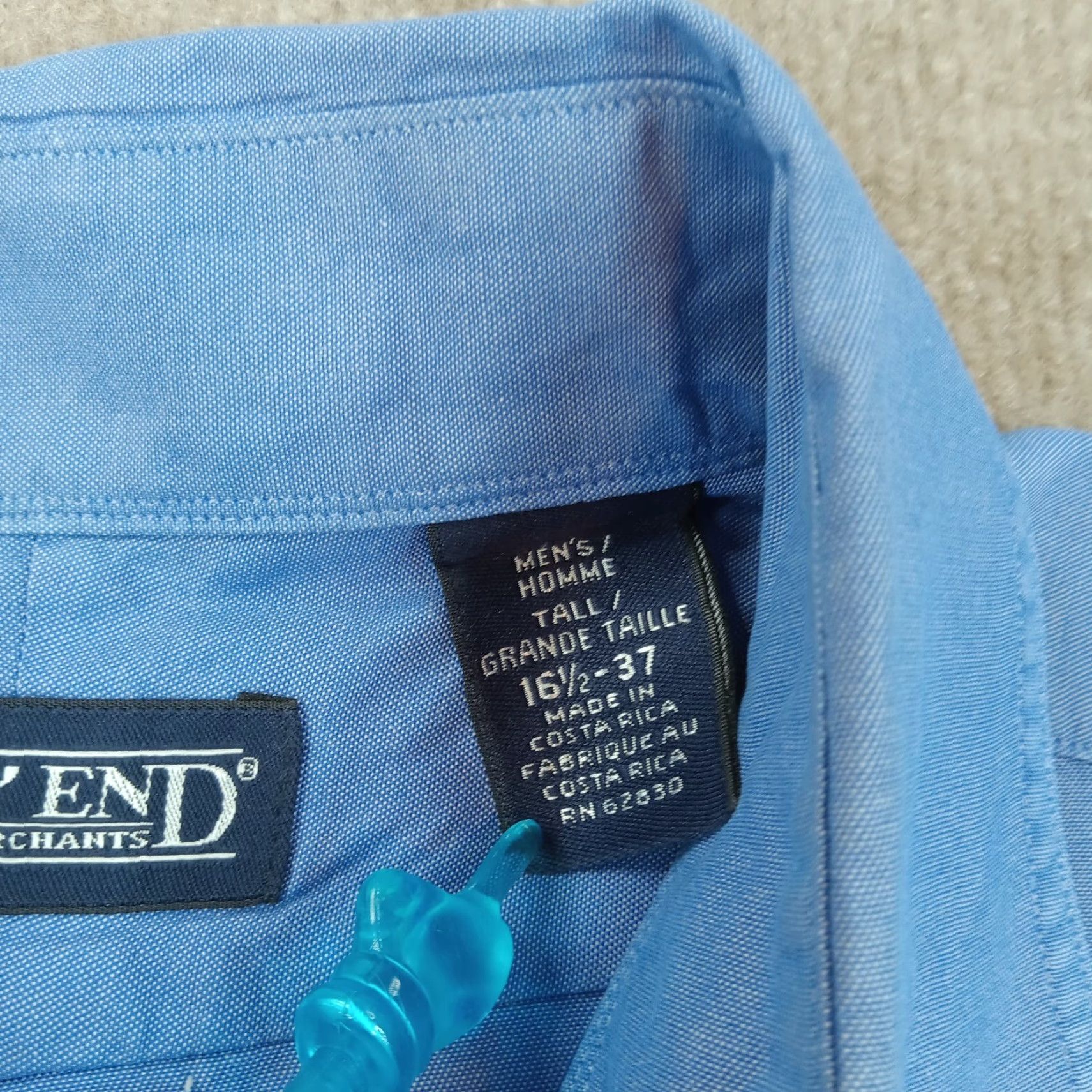 Lands' End Lands' End Shirt Mens 16.5-37 Tall Blue Long Sleeve Button-Up Casual Pocket Size US XL / EU 56 / 4 - 7 Thumbnail