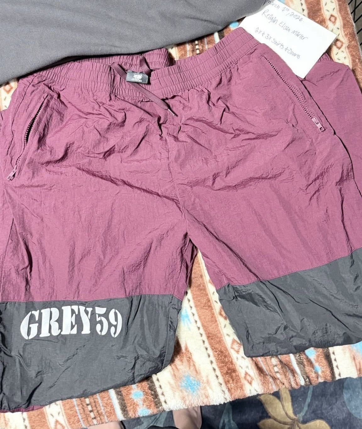 G59 Records Maroon & Black Grey 59 windpants Size US 40 / EU 56 - 1 Preview