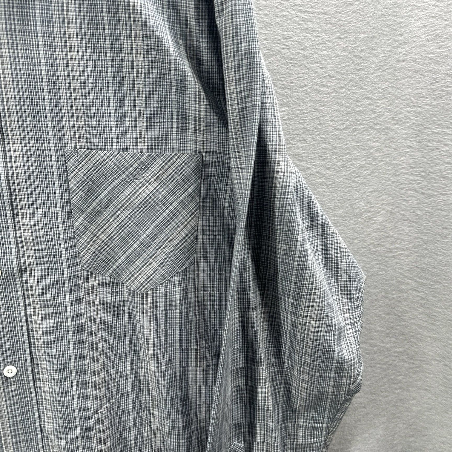 Billy Reid Billy Reid Plaid Button-Up Shirt Mens 2XL Gray Long Sleeve Casual Preppy Size US XXL / EU 58 / 5 - 4 Thumbnail