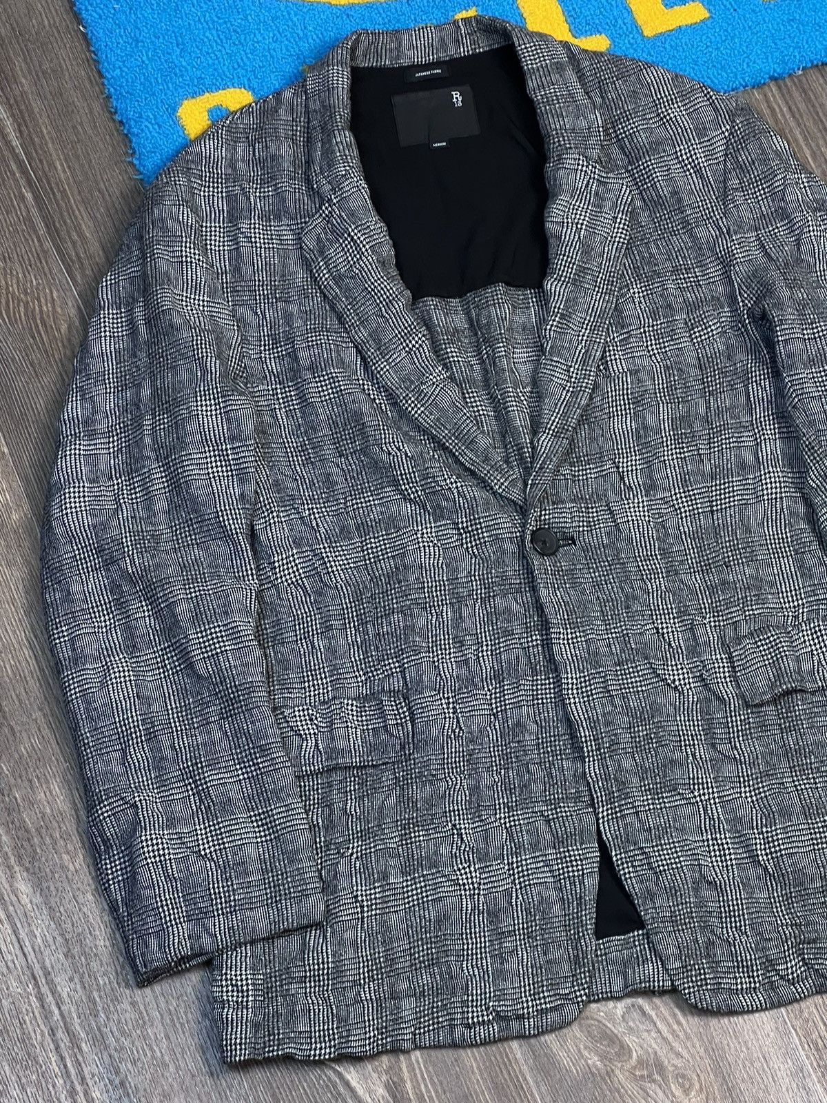 Japanese Brand × R13 R13 Ragged Oversized Checked Grey Blazer Size M / US 6-8 / IT 42-44 - 5 Thumbnail
