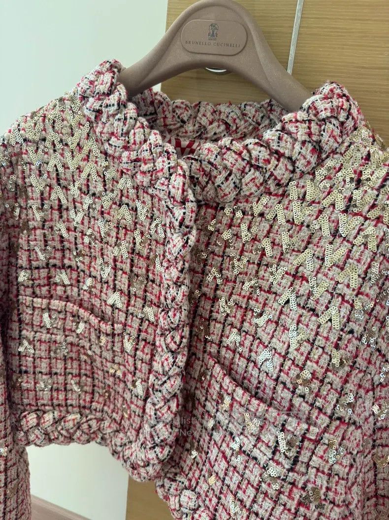Valentino Valentino Tweed sequin embroidered coat Size XS / US 0-2 / IT 36-38 - 2 Thumbnail